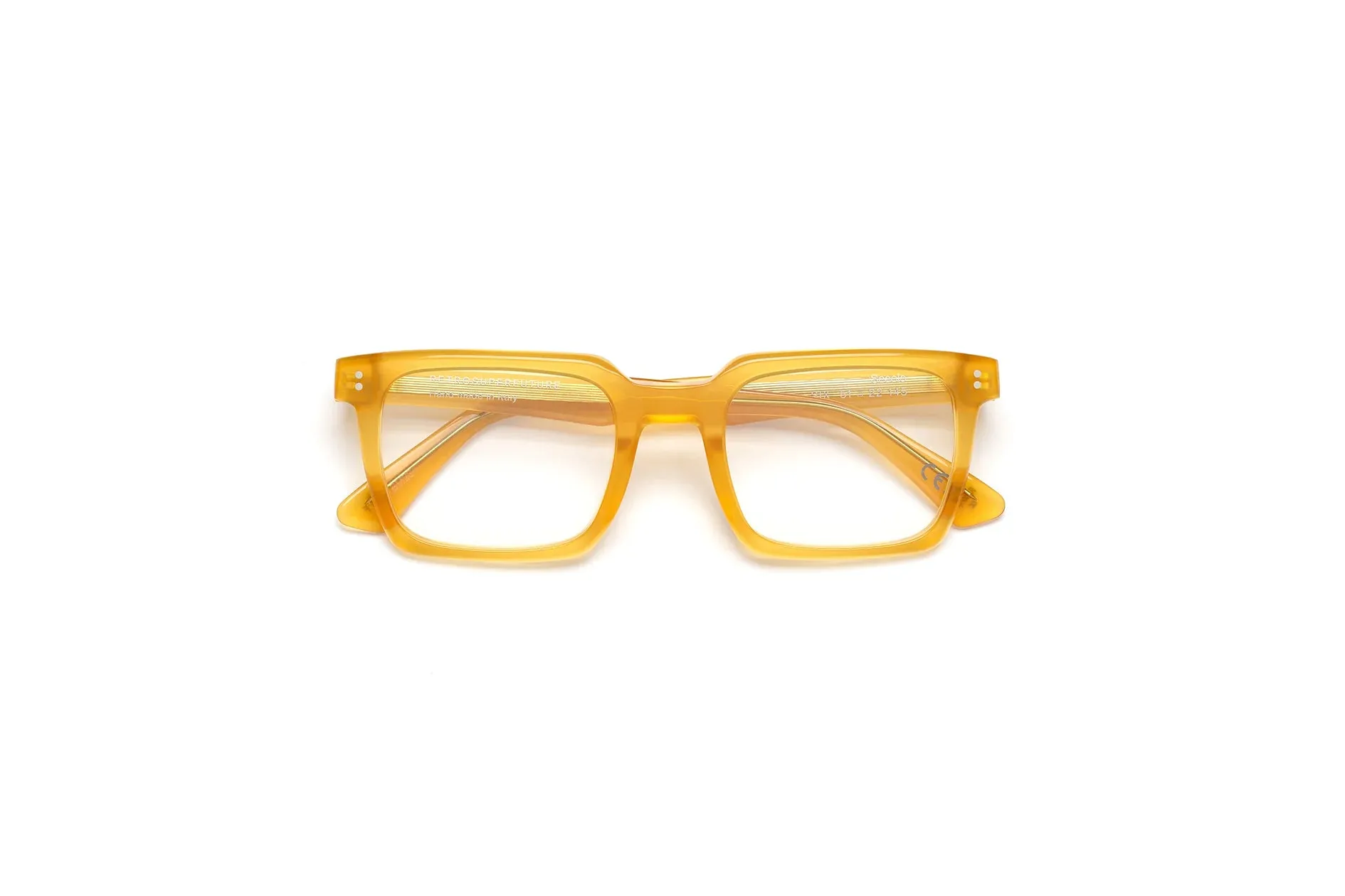 Retrosuperfuture SIX SECOLO OPTICAL SERENO Montature da vista Acetato Giallo Squadrata - immagine 2