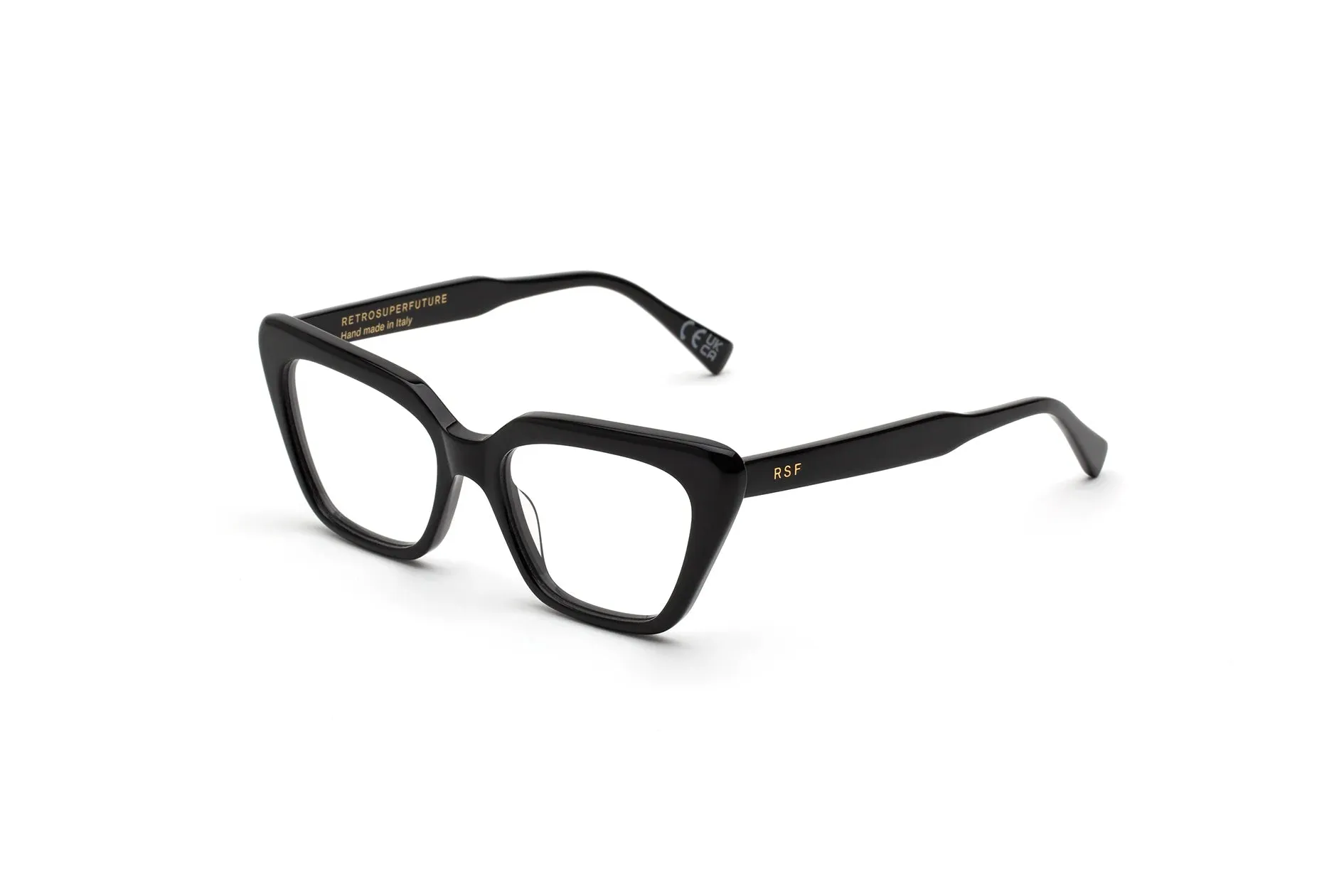 Retrosuperfuture Q8H NUMERO 122 BLACK Montature da vista Acetato Nero Cat Eye - immagine 1