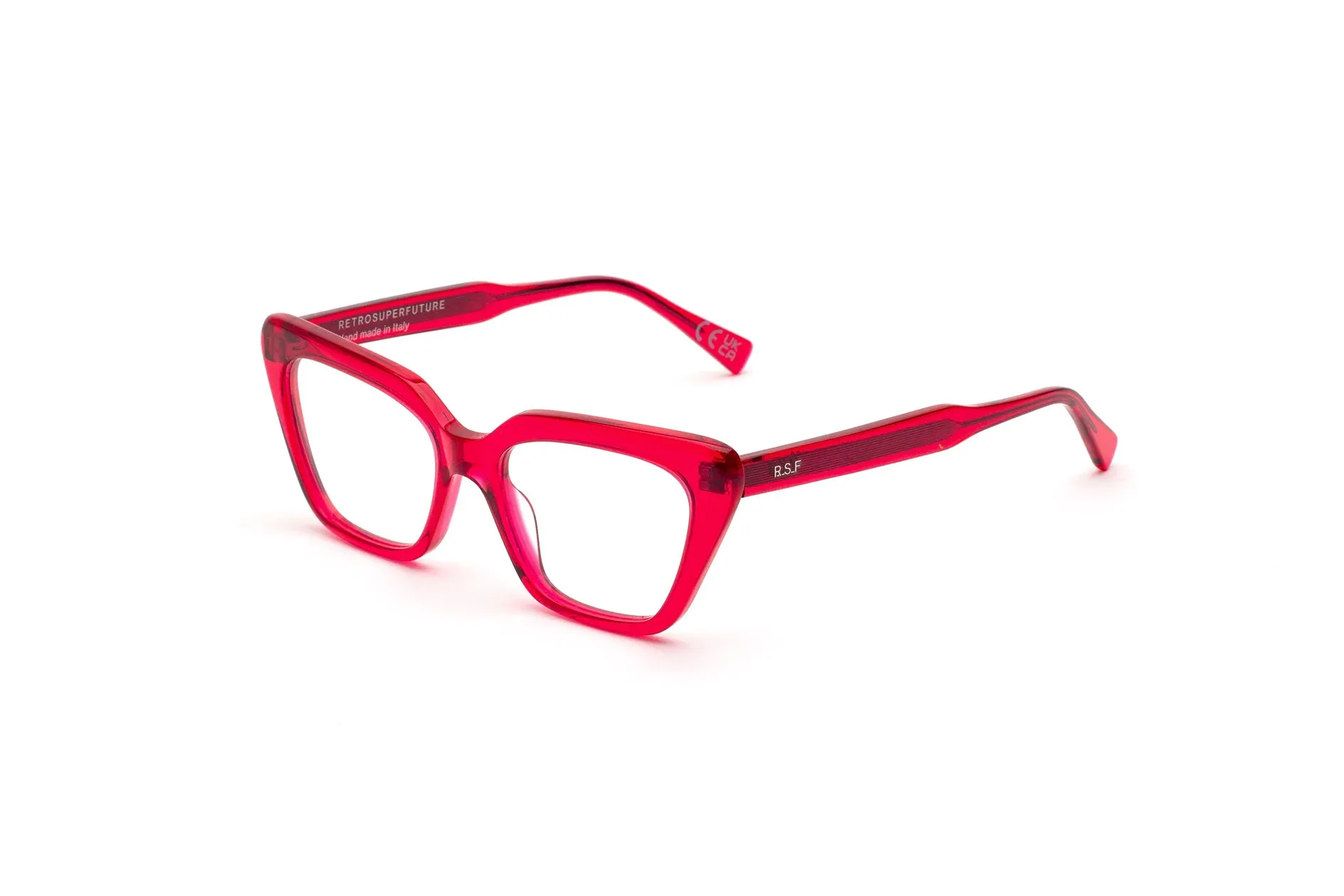 Retrosuperfuture JCX NUMERO 122 RED Montature da vista Acetato Rosso Cat Eye - immagine 1
