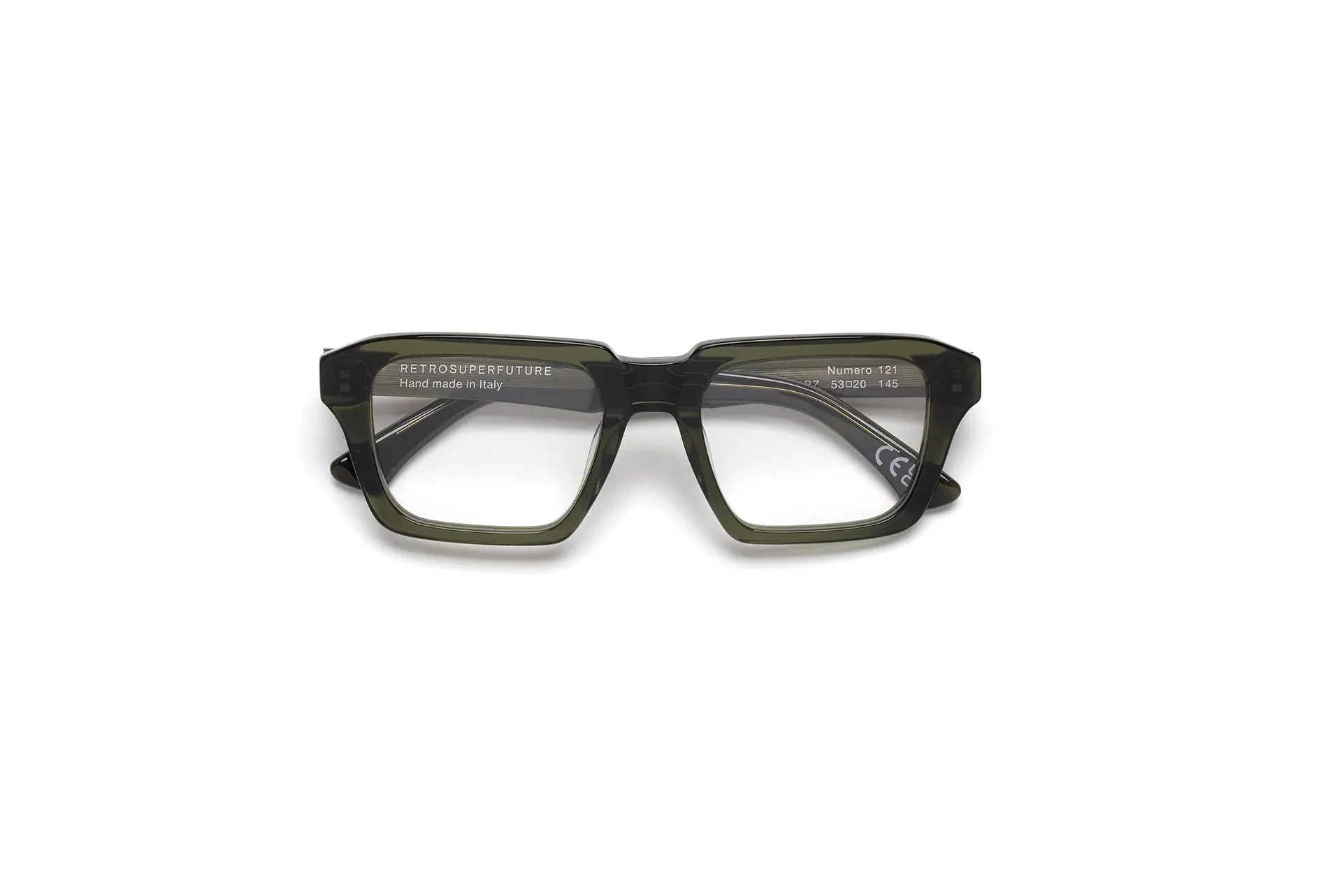 Retrosuperfuture 4BZ NUMERO 121 VERDE Montature da vista Acetato Verde Squadrata - immagine 2