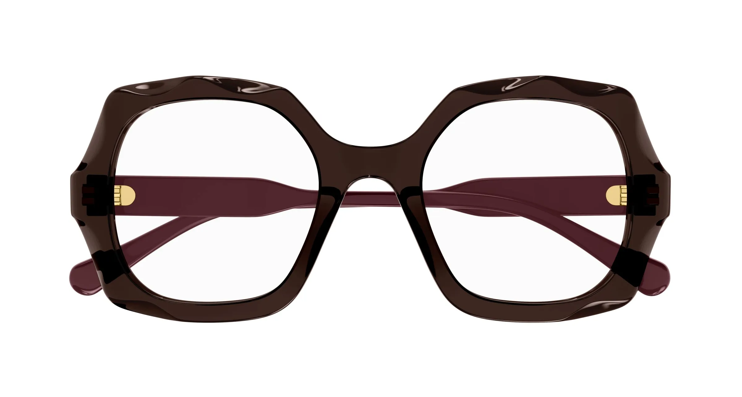 Chloé CH0228O 002 Montature da vista Acetato Viola Trasparente Squadrata - immagine 3