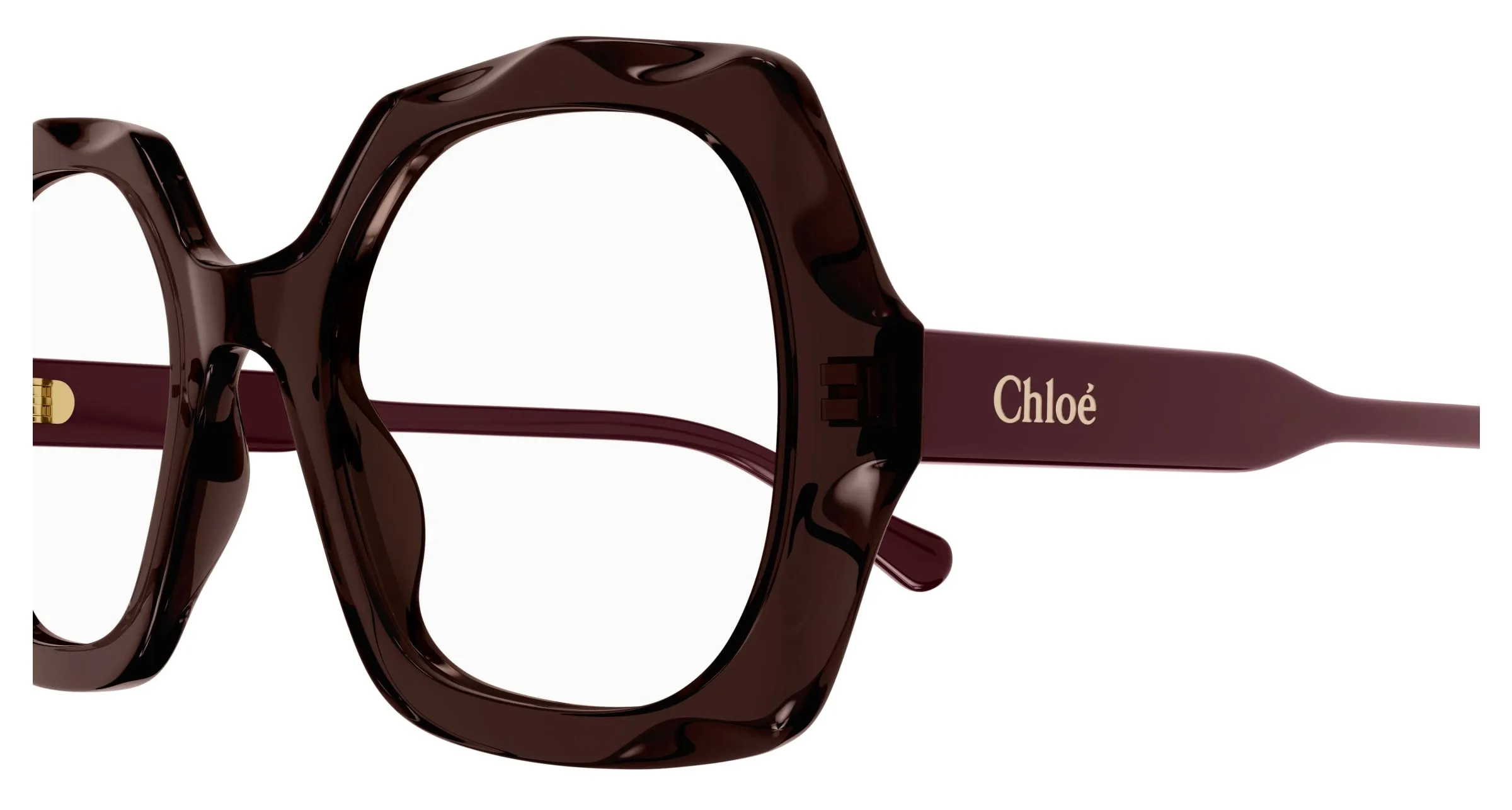 Chloé CH0228O 002 Montature da vista Acetato Viola Trasparente Squadrata - immagine 4