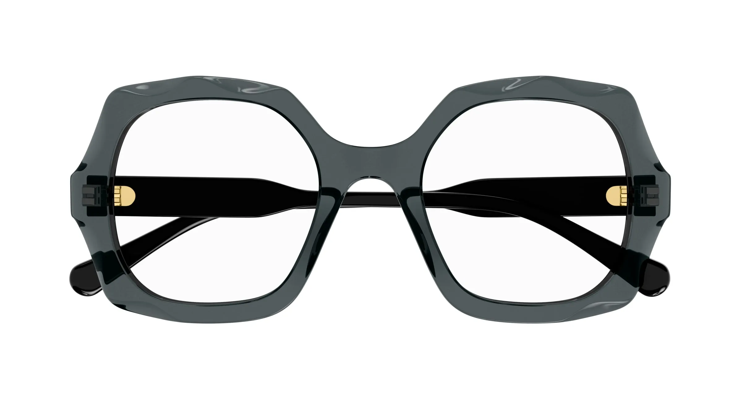 Chloé CH0228O 001 Montature da vista Acetato Grigio Trasparente Squadrata - immagine 2