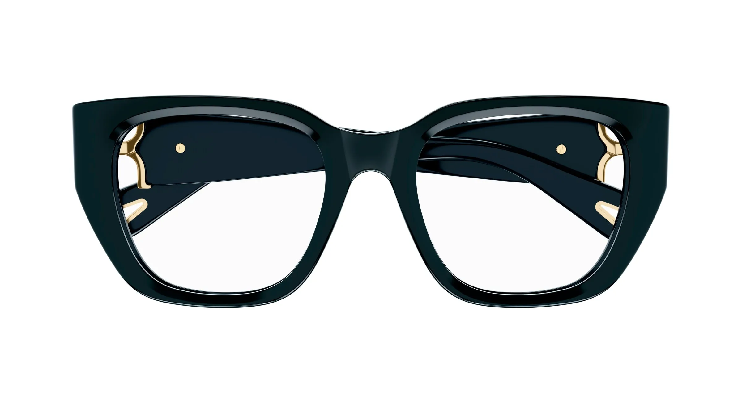 Chloé CH0238O 003 Montature da vista Acetato Blu Trasparente Cat Eye - immagine 2