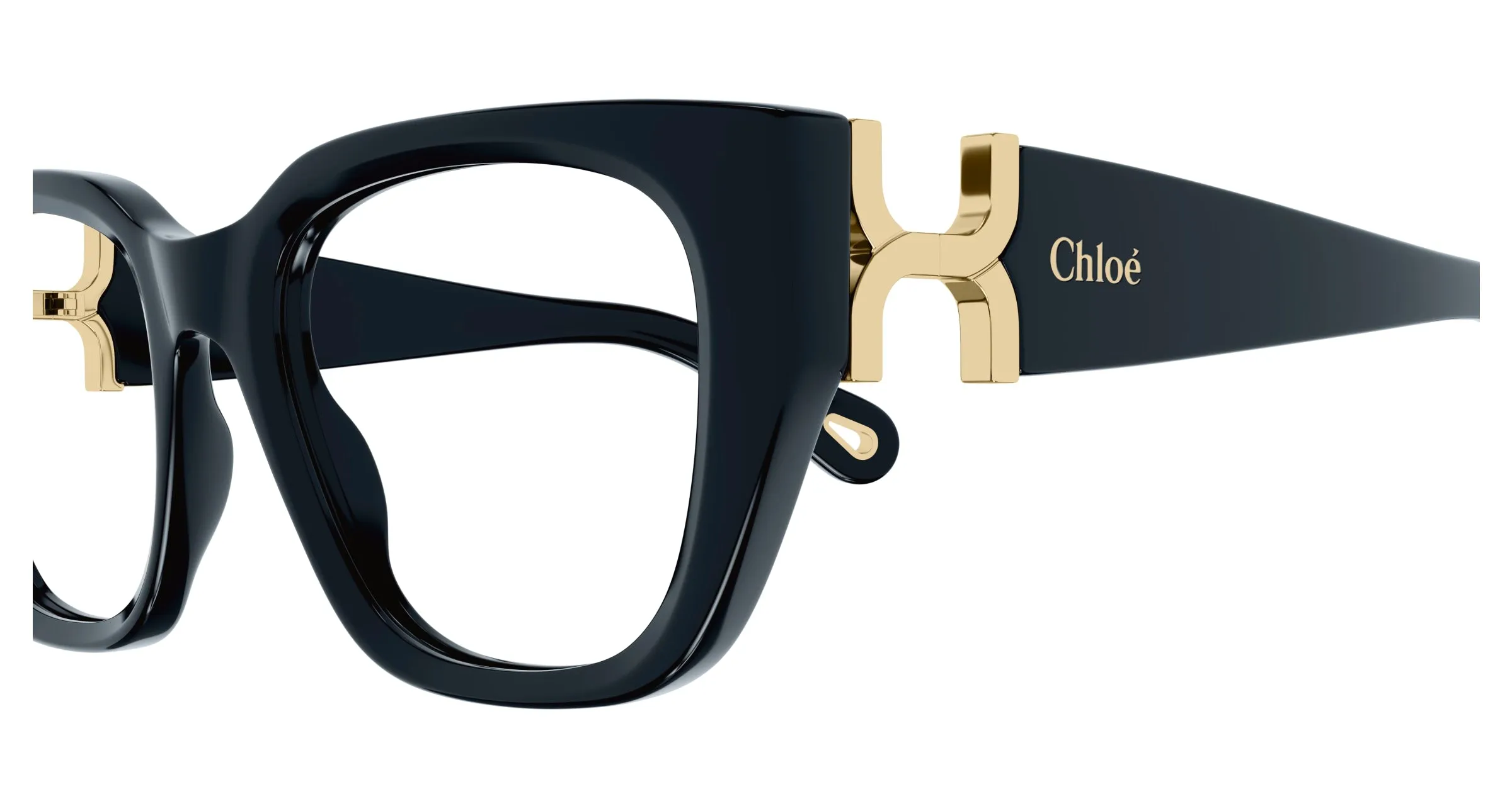 Chloé CH0238O 003 Montature da vista Acetato Blu Trasparente Cat Eye - immagine 3