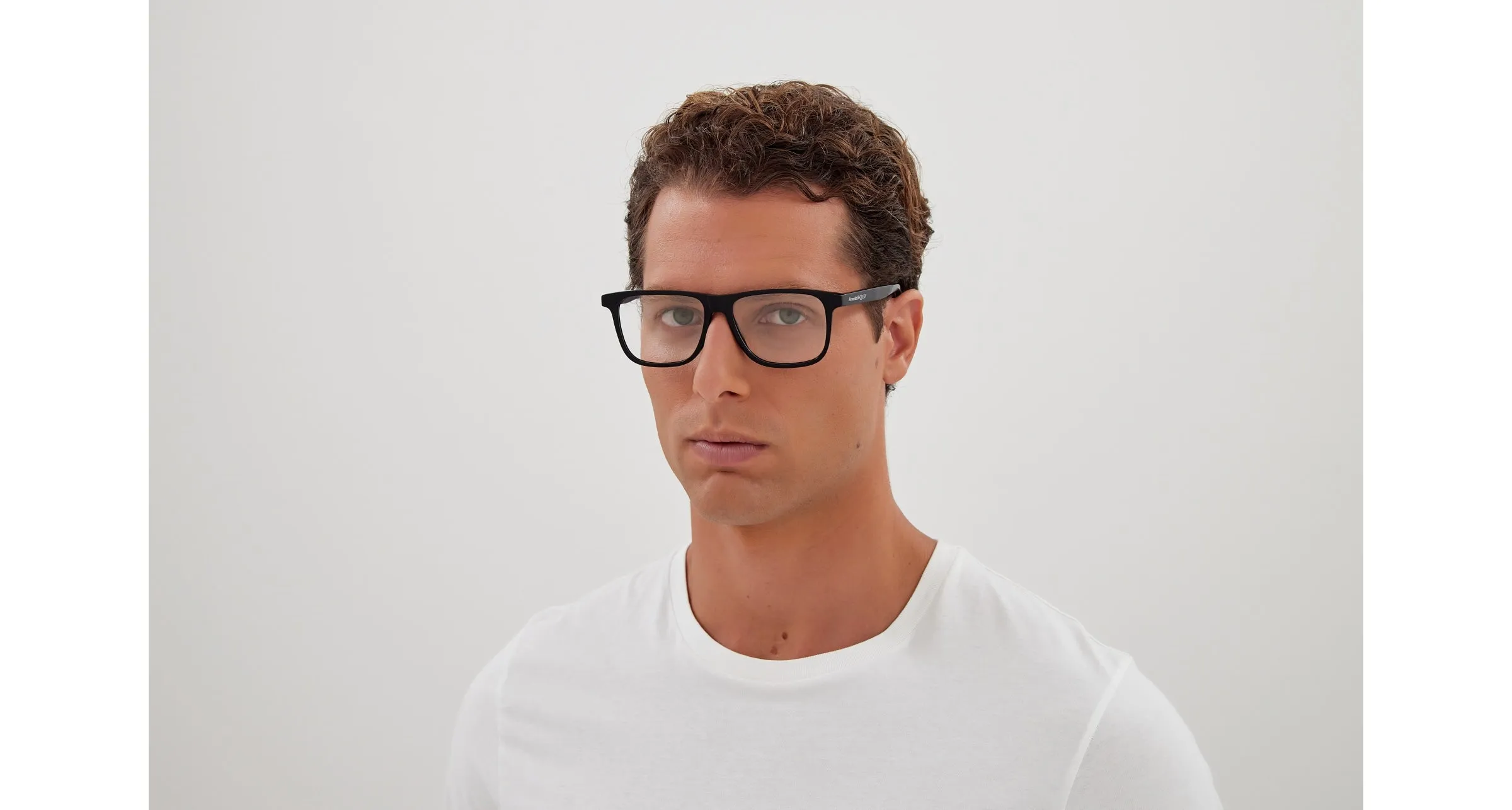 Alexander McQueen AM0463O 001 Montature da vista Acetato Nero Trasparente Pilot - immagine 4