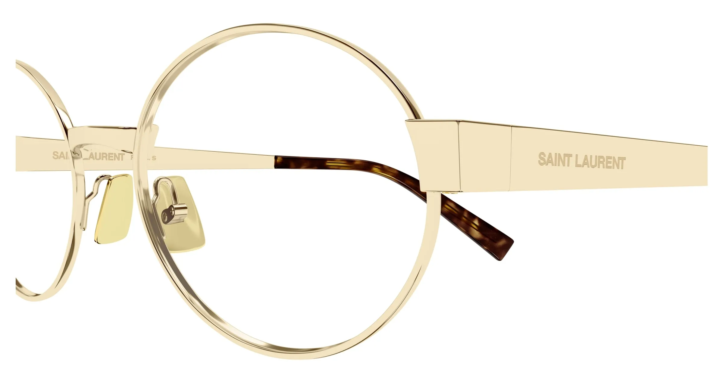SAINT LAURENT SL 692 OPT 002 Montature da vista Metallo Oro Trasparente Rotonda ["Antiriflesso"] - immagine 3