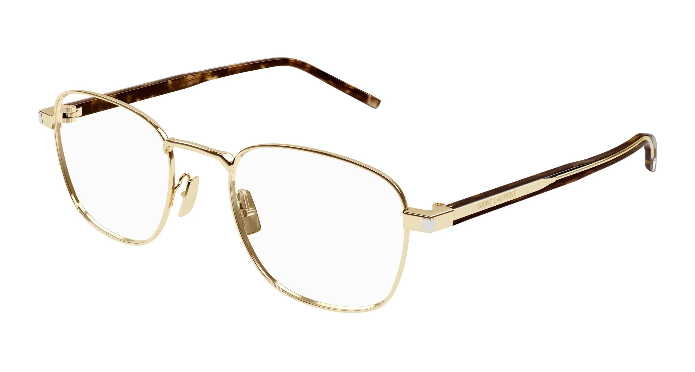 SAINT LAURENT SL 699 003 Montature da vista Metallo Oro Trasparente Rotonda - immagine 1