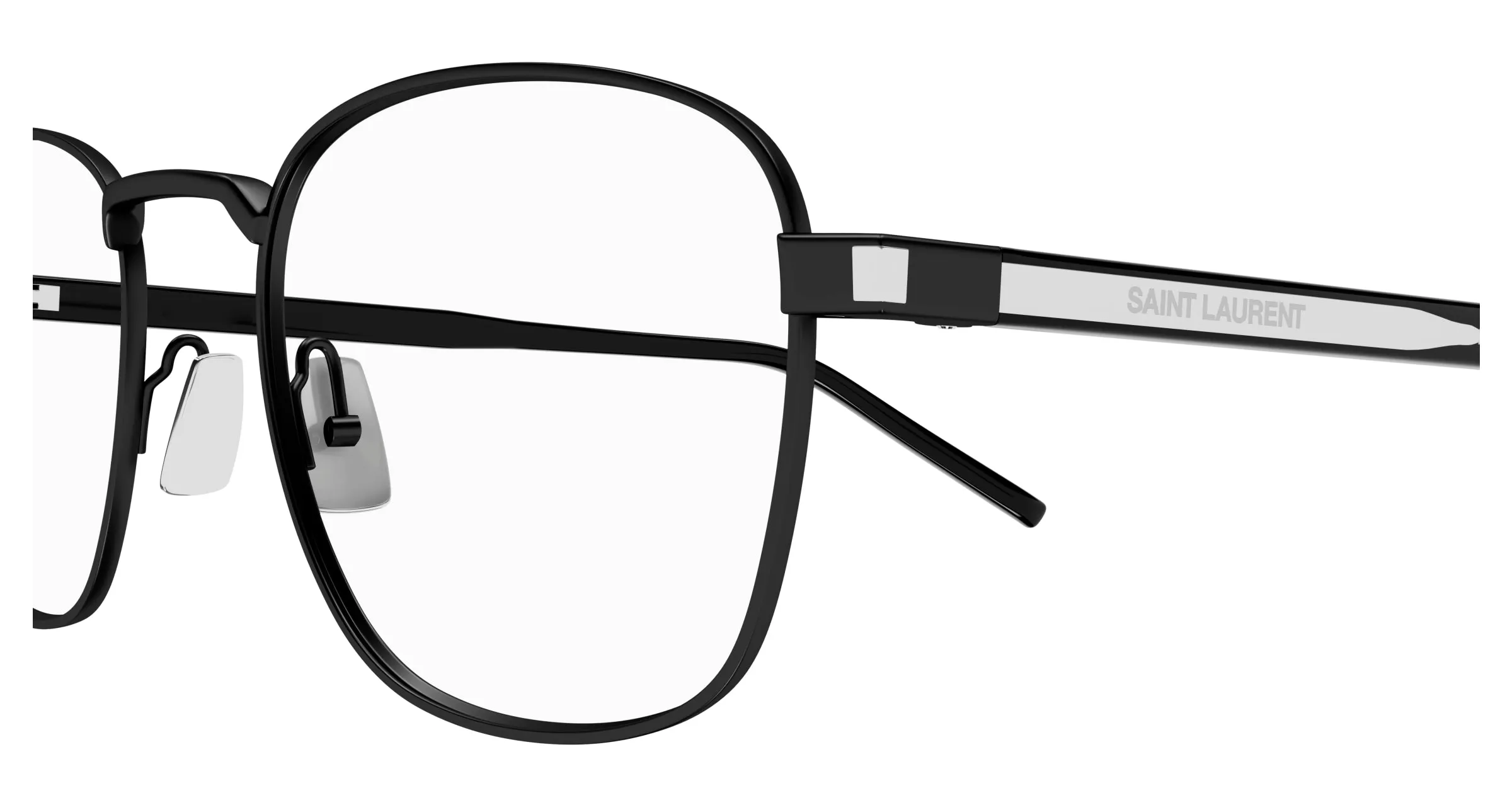 SAINT LAURENT SL 699 001 Montature da vista Metallo Nero Trasparente Rotonda - immagine 3