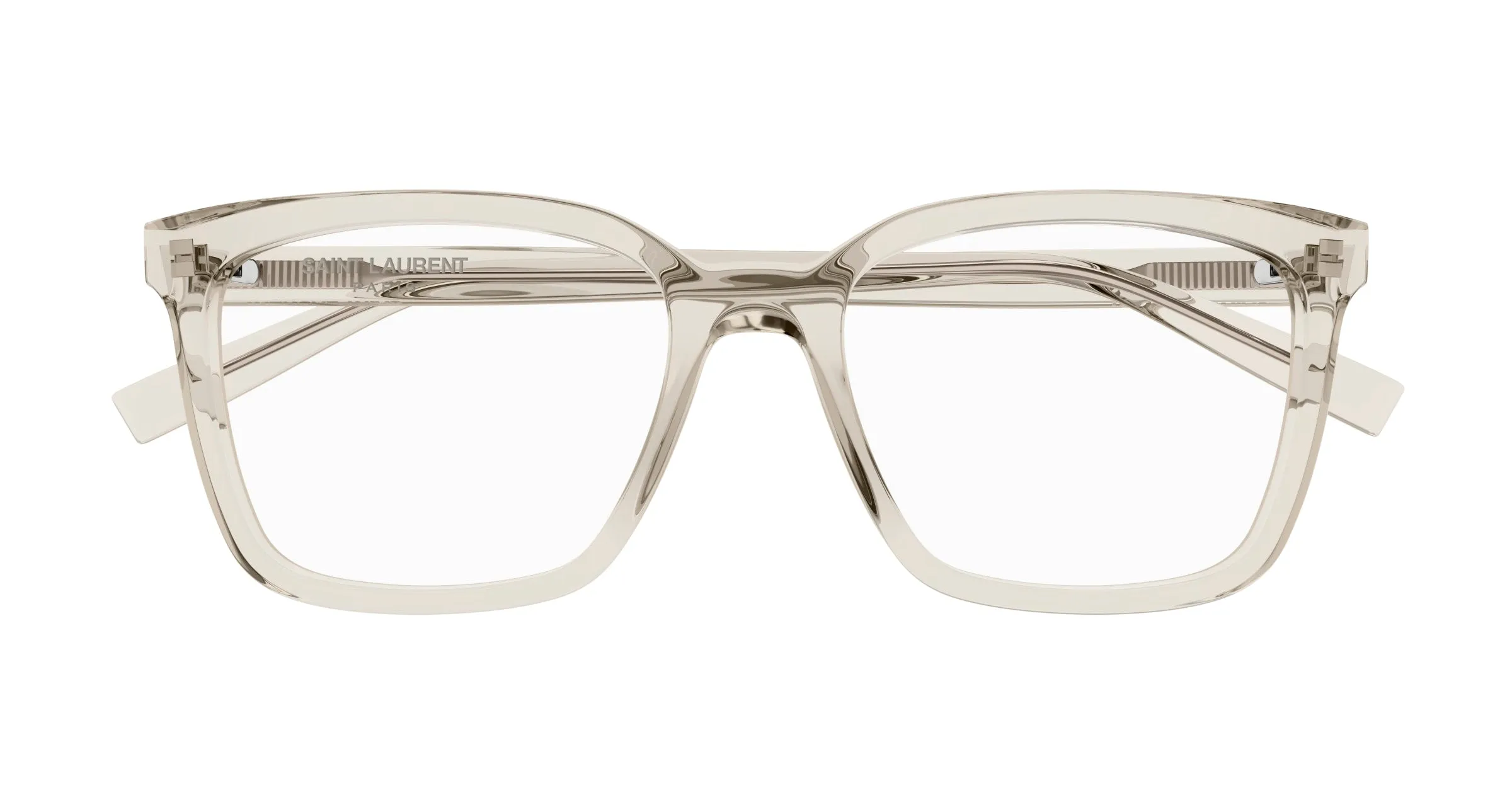 SAINT LAURENT SL 672 004 Montature da vista Acetato Beige Trasparente Squadrata - immagine 2