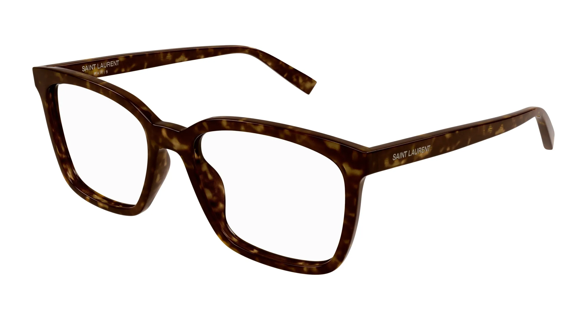 SAINT LAURENT SL 672 002 Montature da vista Acetato Havana Trasparente Squadrata - immagine 1