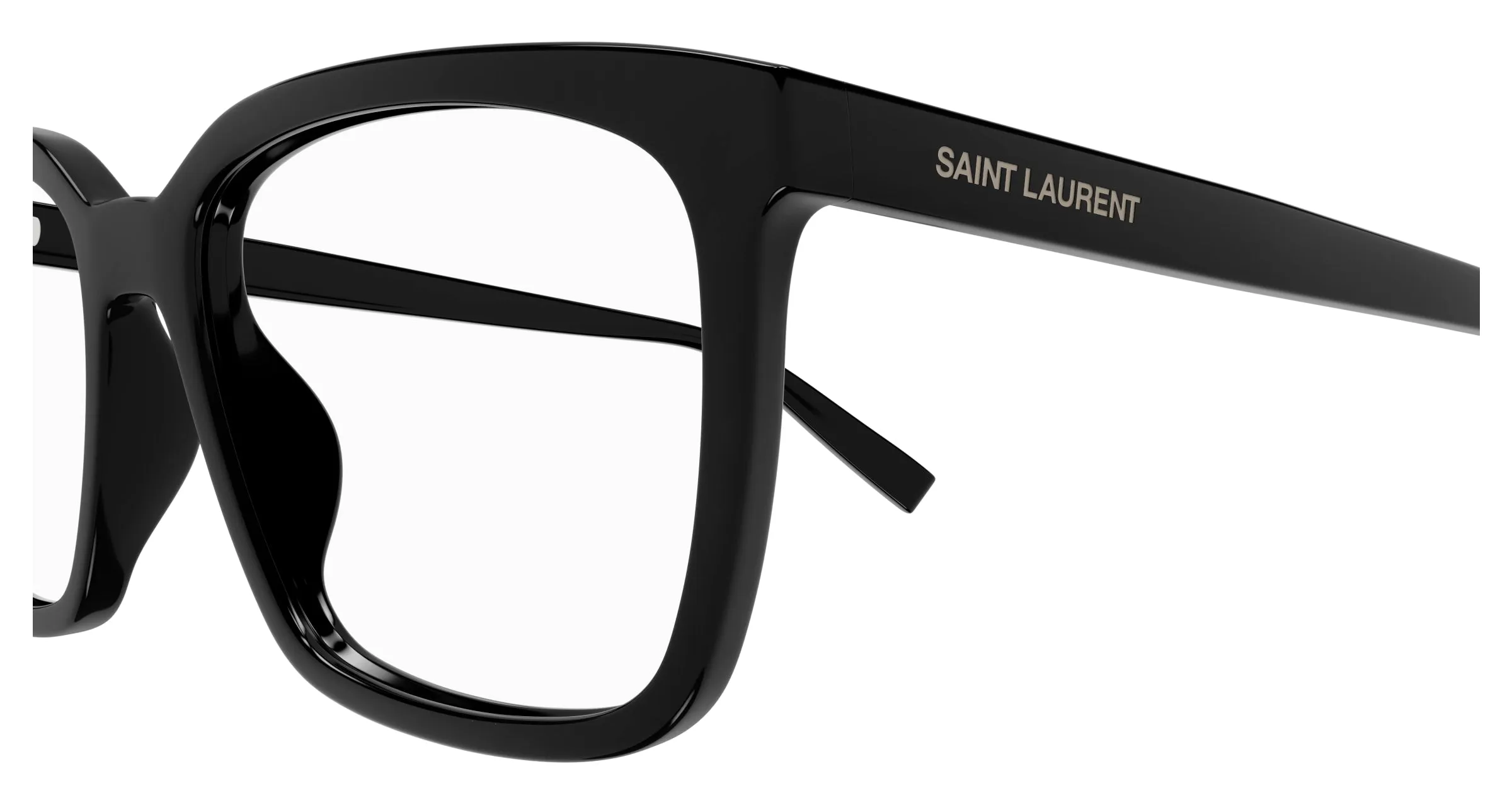 SAINT LAURENT SL 672 001 Montature da vista Acetato Nero Trasparente Squadrata - immagine 3