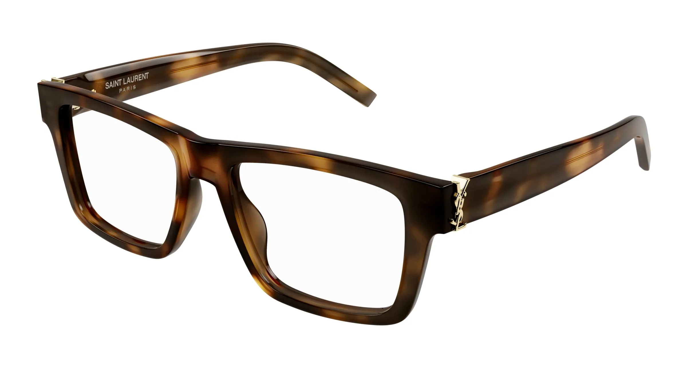 SAINT LAURENT SL M10_B 003 Montature da vista Acetato Havana Trasparente Squadrata - immagine 1