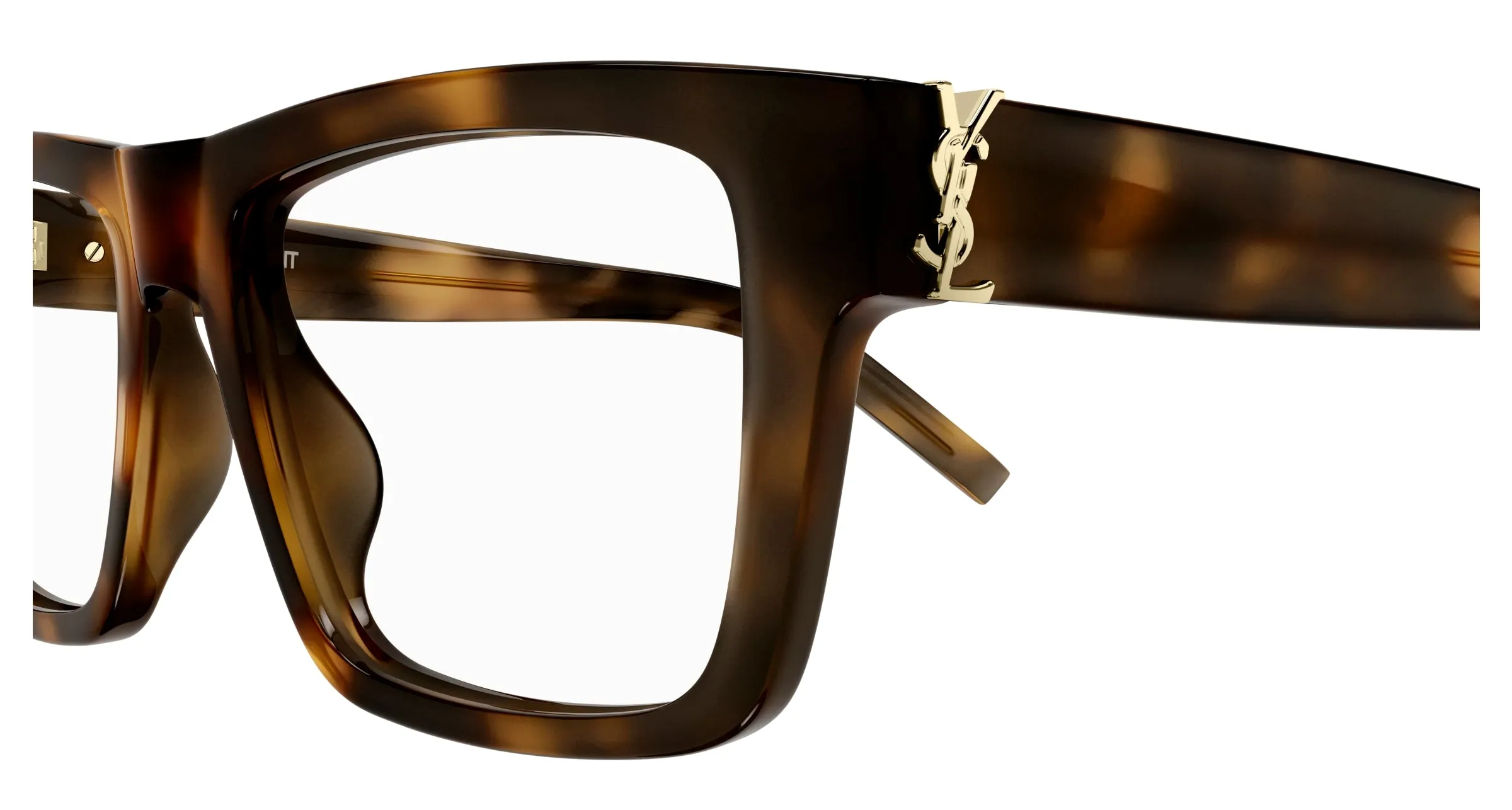 SAINT LAURENT SL M10_B 003 Montature da vista Acetato Havana Trasparente Squadrata - immagine 3