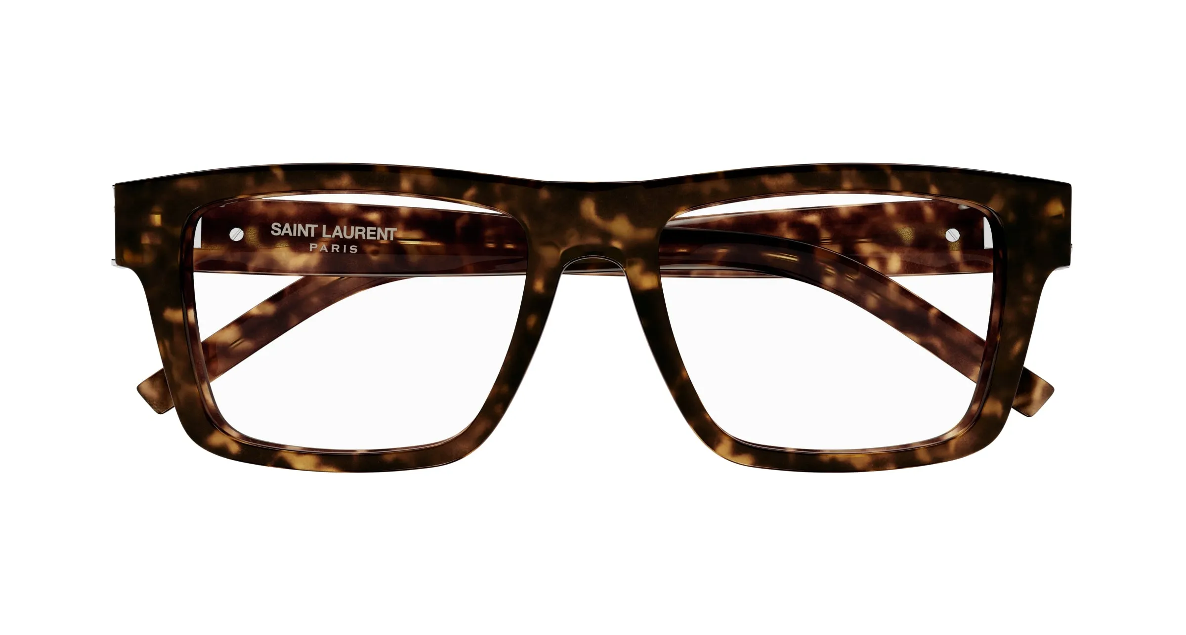 SAINT LAURENT Uomo SL M10_B 002 Montature da vista Acetato Havana Trasparente Squadrata - immagine 2