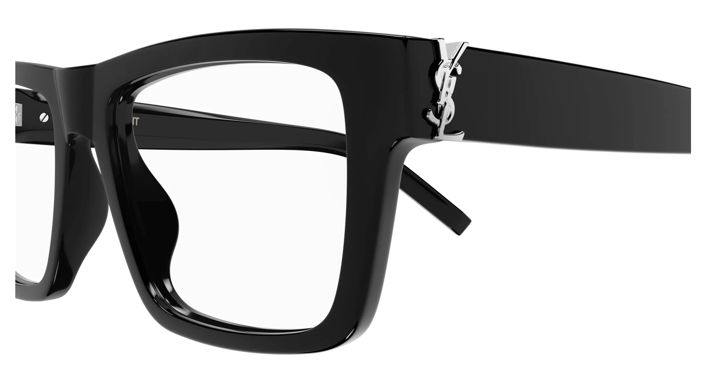 SAINT LAURENT SL M10_B 001 Montature da vista Acetato Nero Trasparente Squadrata ["Antiriflesso"] - immagine 3