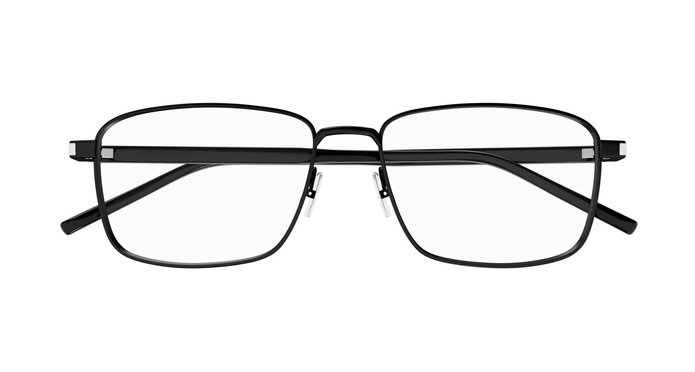 SAINT LAURENT SL 666 003 Montature da vista Metallo Nero Trasparente Squadrata - immagine 2