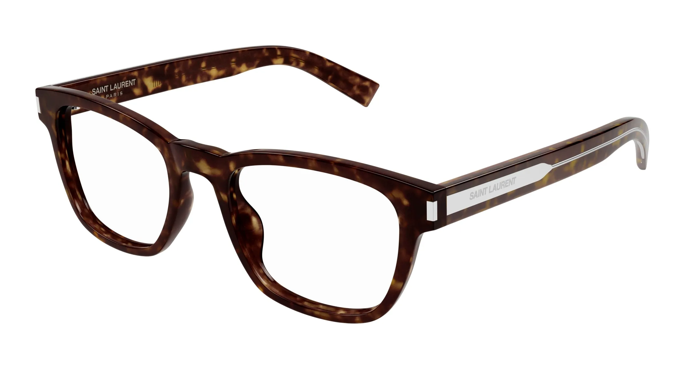 SAINT LAURENT Unisex SL 664 002 Montature da vista Acetato Havana Trasparente Squadrata - immagine 1