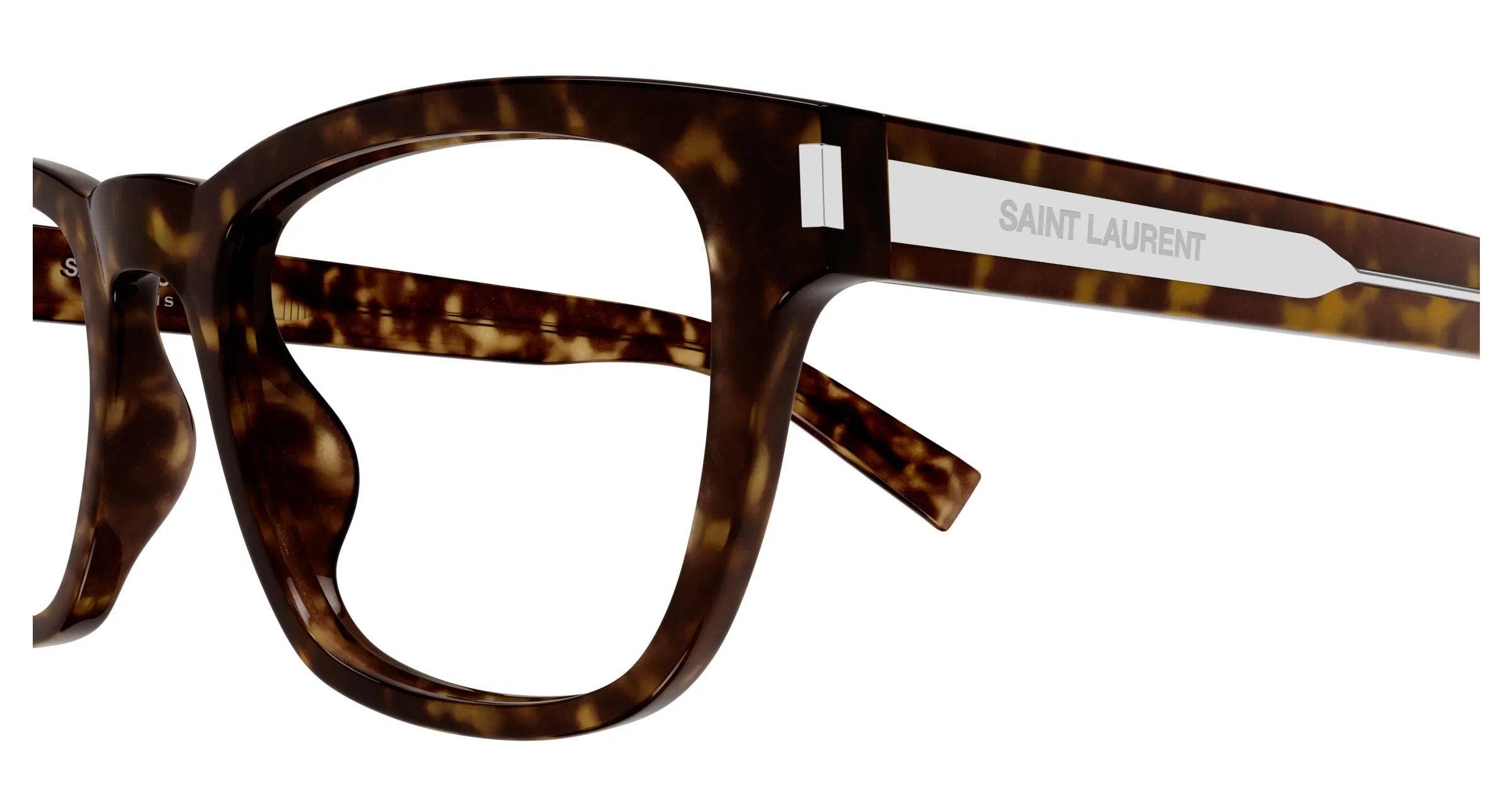 SAINT LAURENT Unisex SL 664 002 Montature da vista Acetato Havana Trasparente Squadrata - immagine 3