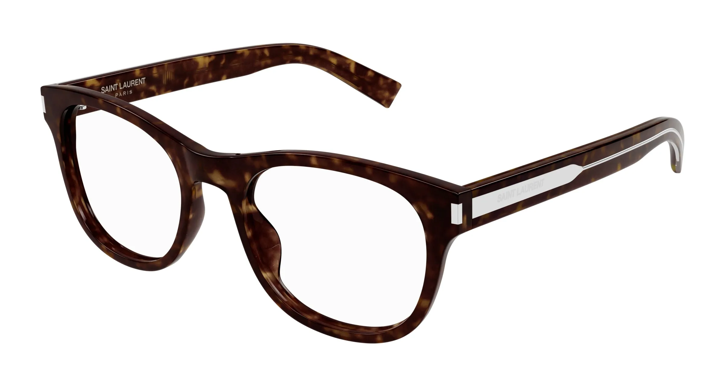 SAINT LAURENT Unisex SL 663 005 Montature da vista Acetato Havana Trasparente Squadrata - immagine 1