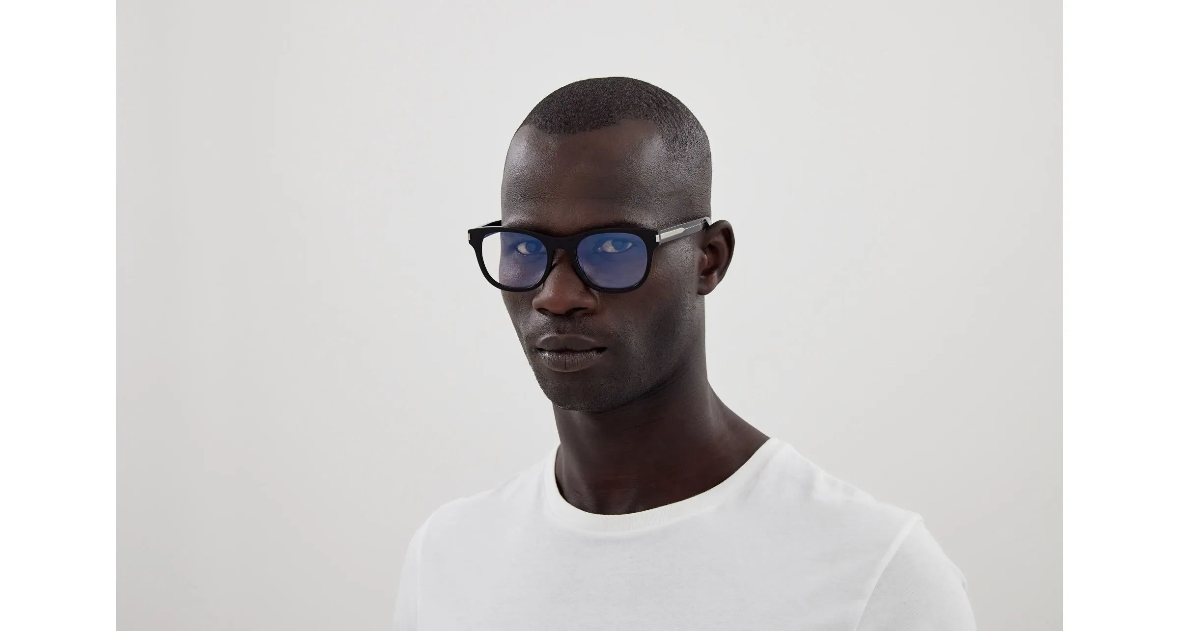SAINT LAURENT SL 663 004 Montature da vista Acetato Nero Trasparente Squadrata ["Antiriflesso"] - immagine 4