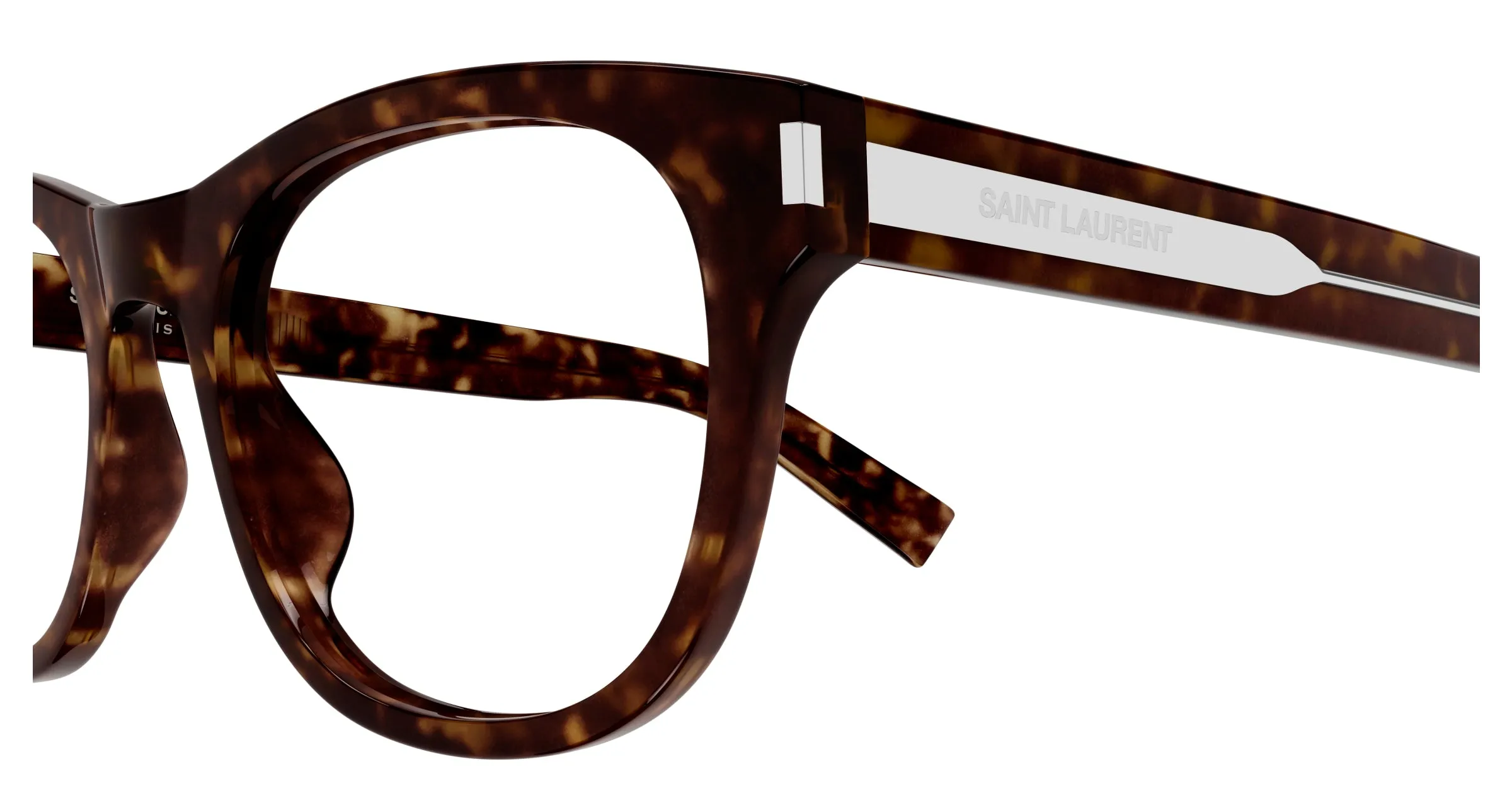 SAINT LAURENT Unisex SL 663 002 Montature da vista Acetato Havana Trasparente Squadrata - immagine 3