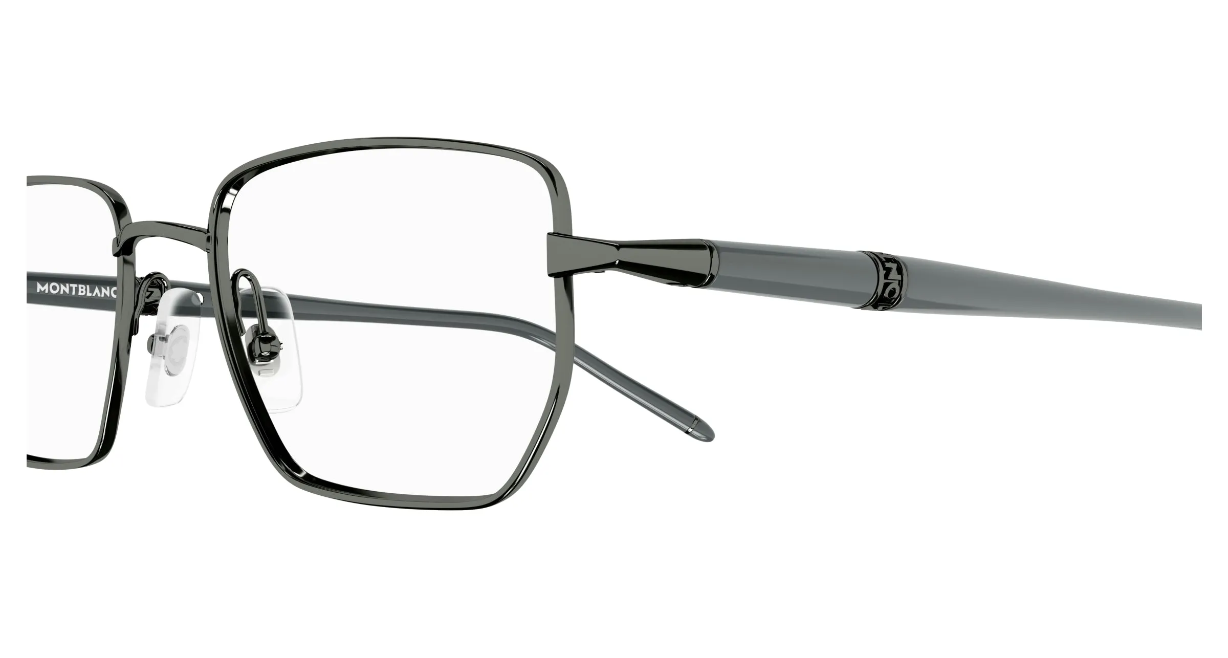 Montblanc MB0347O 006 Montature da vista Metallo Rutenio Trasparente Squadrata - immagine 3