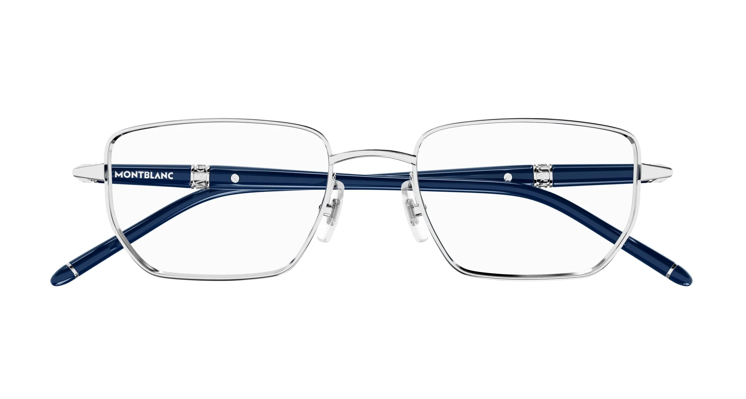Montblanc MB0347O 005 Montature da vista Metallo Argento Trasparente Squadrata - immagine 2