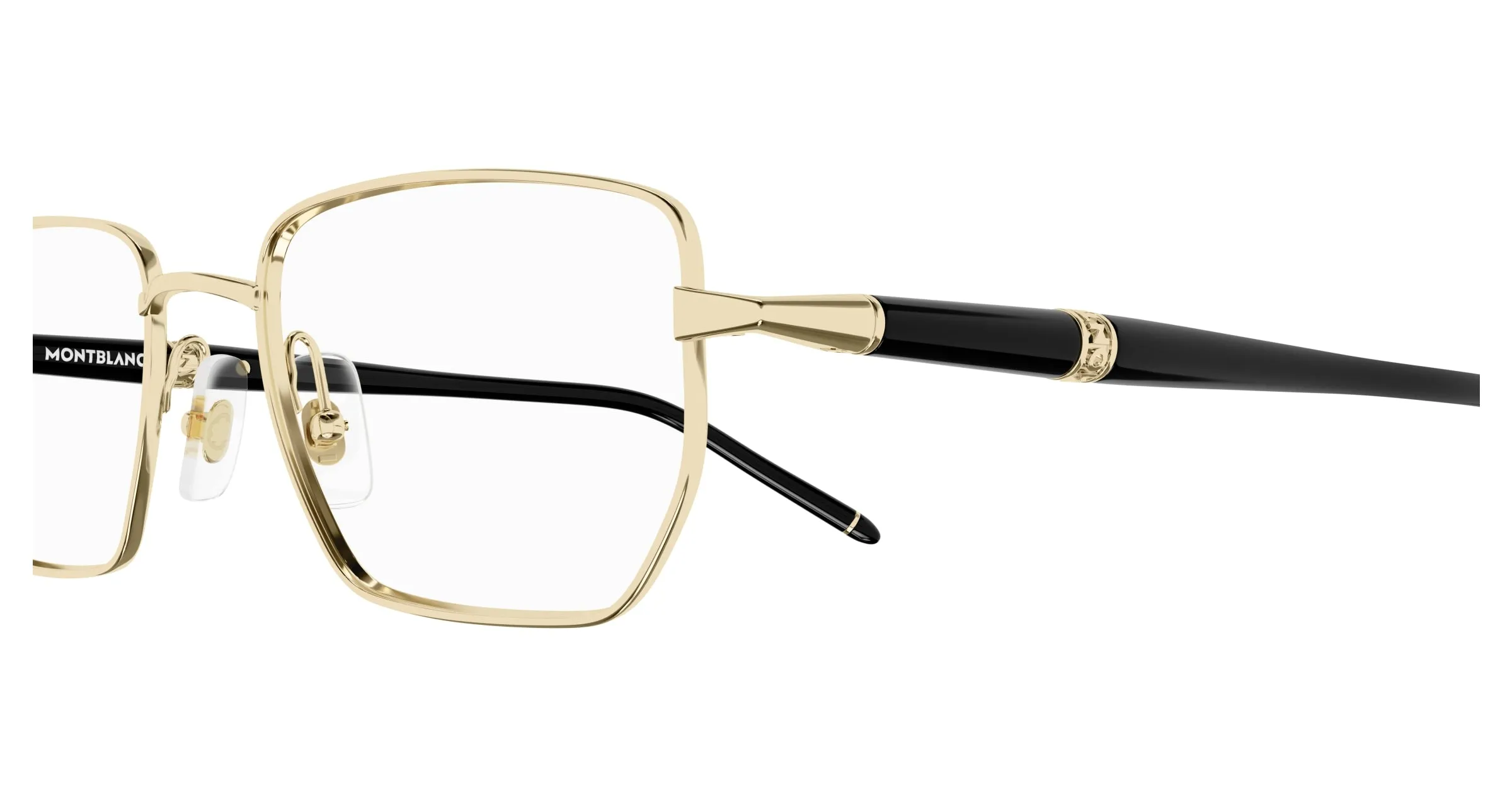 Montblanc MB0347O 004 Montature da vista Metallo Oro Trasparente Squadrata - immagine 3