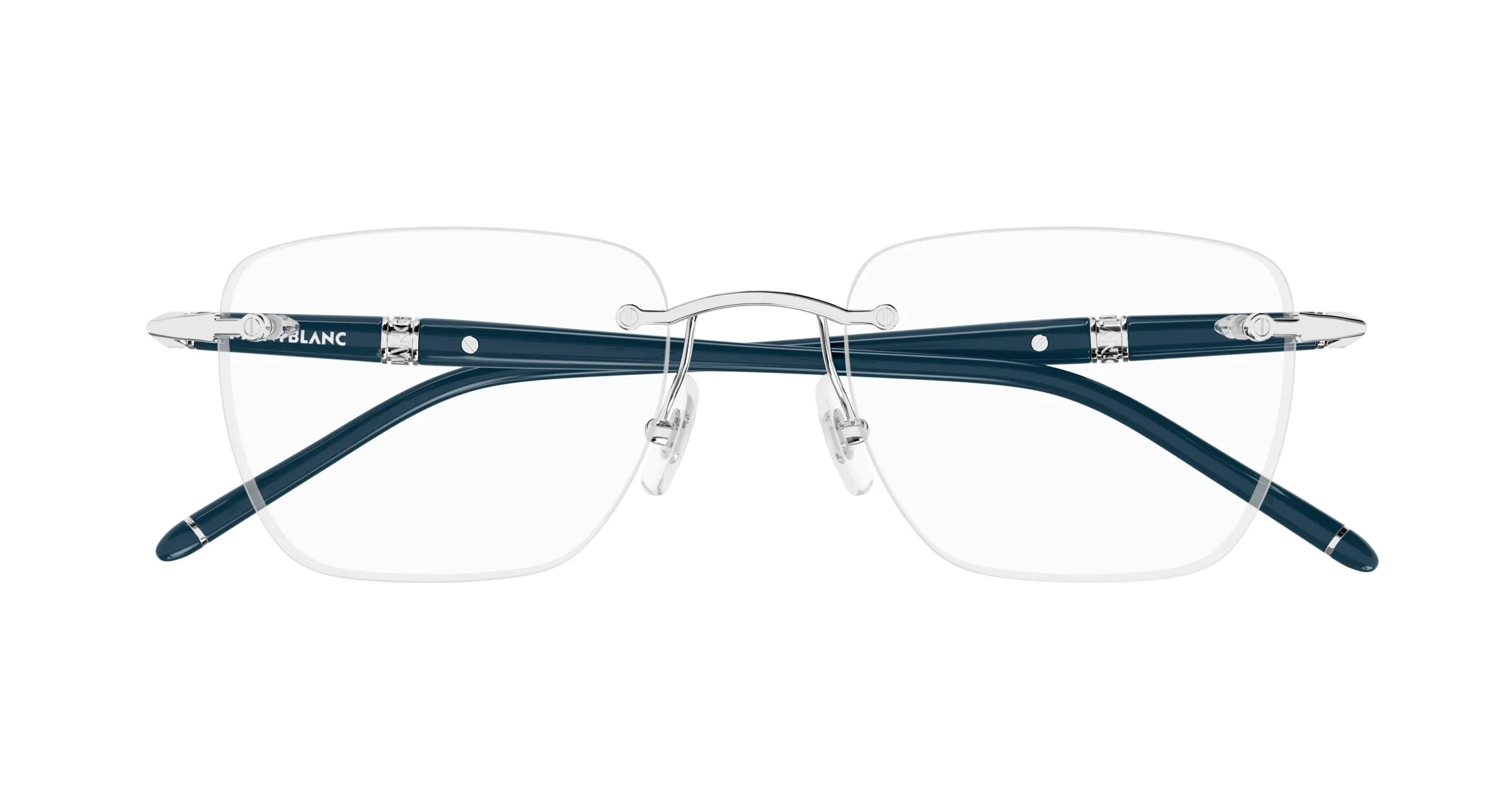 Montblanc MB0346O 002 Montature da vista Metallo Argento Trasparente Squadrata - immagine 2