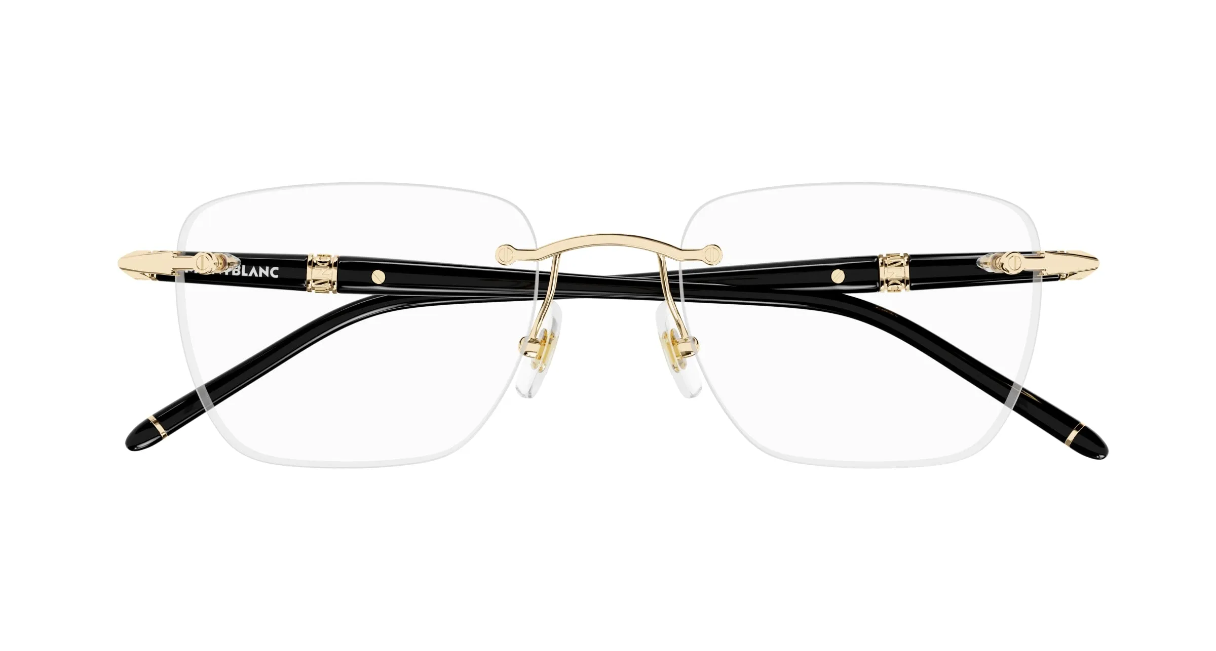 Montblanc MB0346O 001 Montature da vista Metallo Oro Trasparente Squadrata - immagine 2