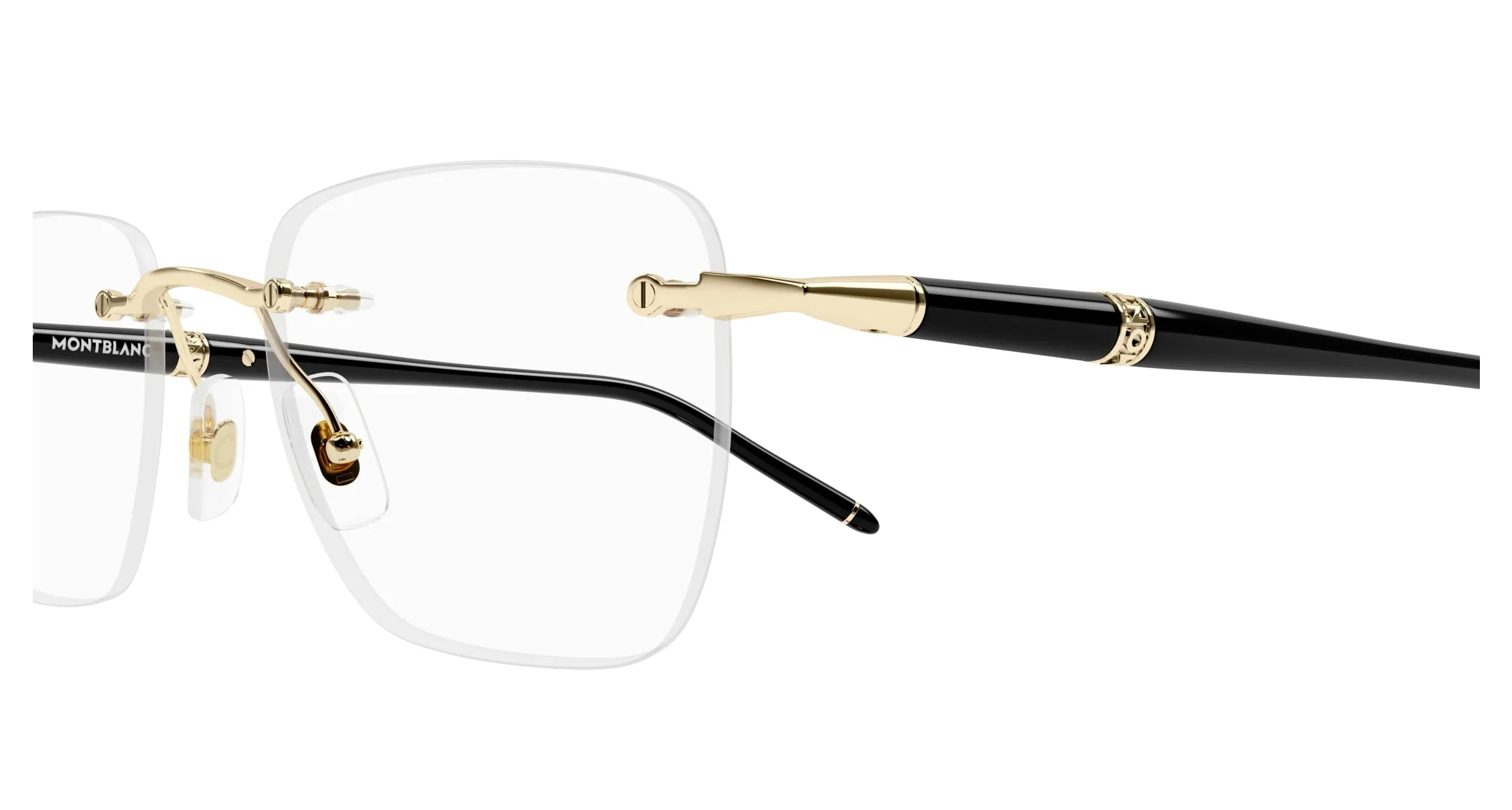 Montblanc MB0346O 001 Montature da vista Metallo Oro Trasparente Squadrata - immagine 3