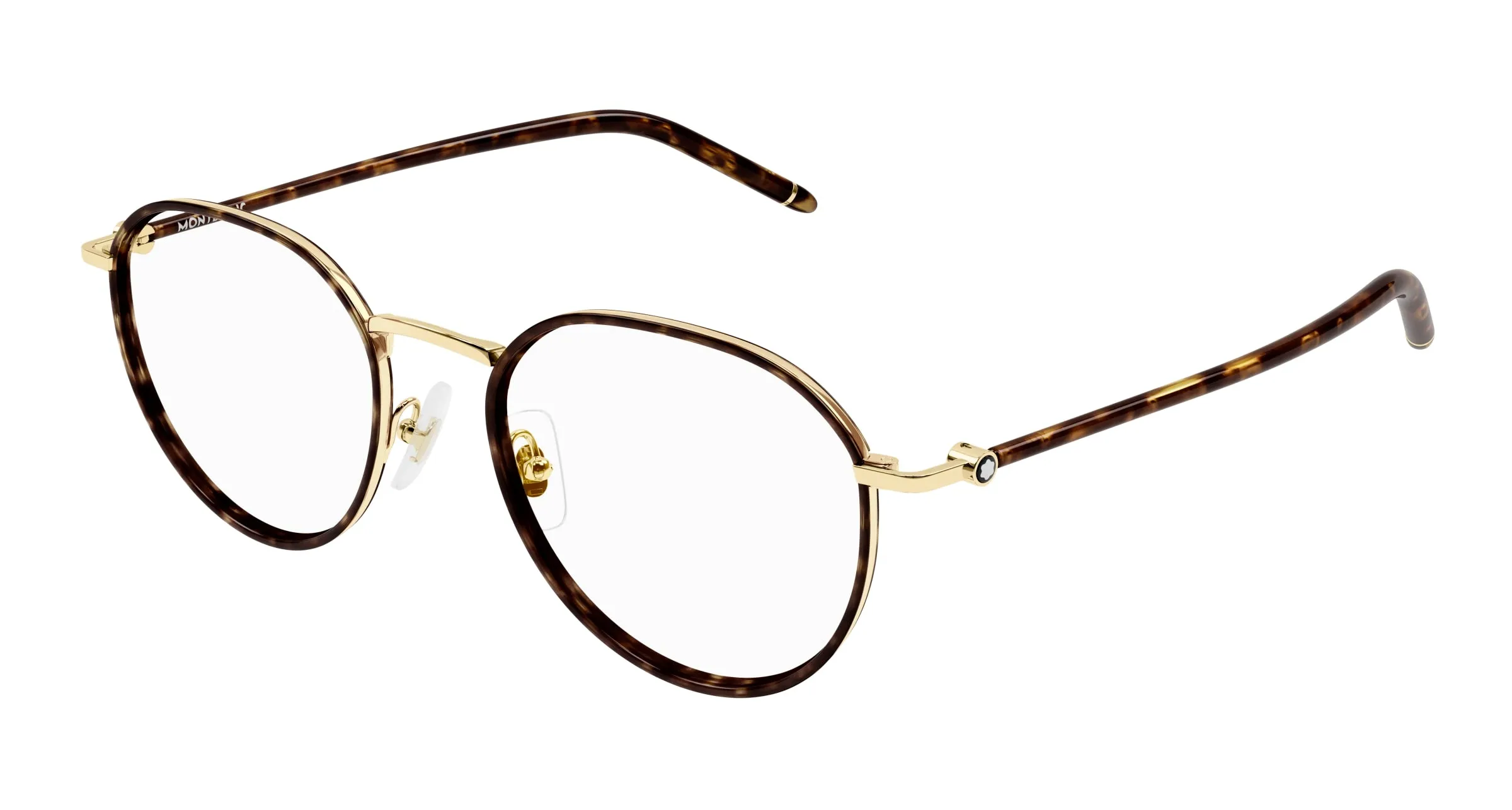Montblanc MB0342OA 002 Montature da vista Metallo Oro Trasparente Rotonda - immagine 1