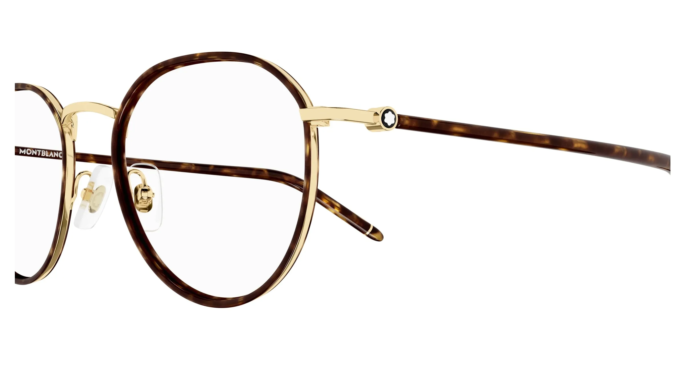 Montblanc MB0342OA 002 Montature da vista Metallo Oro Trasparente Rotonda - immagine 3