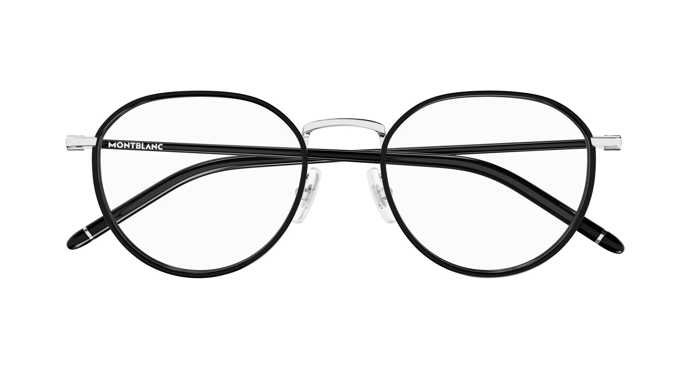 Montblanc MB0342OA 001 Montature da vista Metallo Argento Trasparente Rotonda - immagine 2