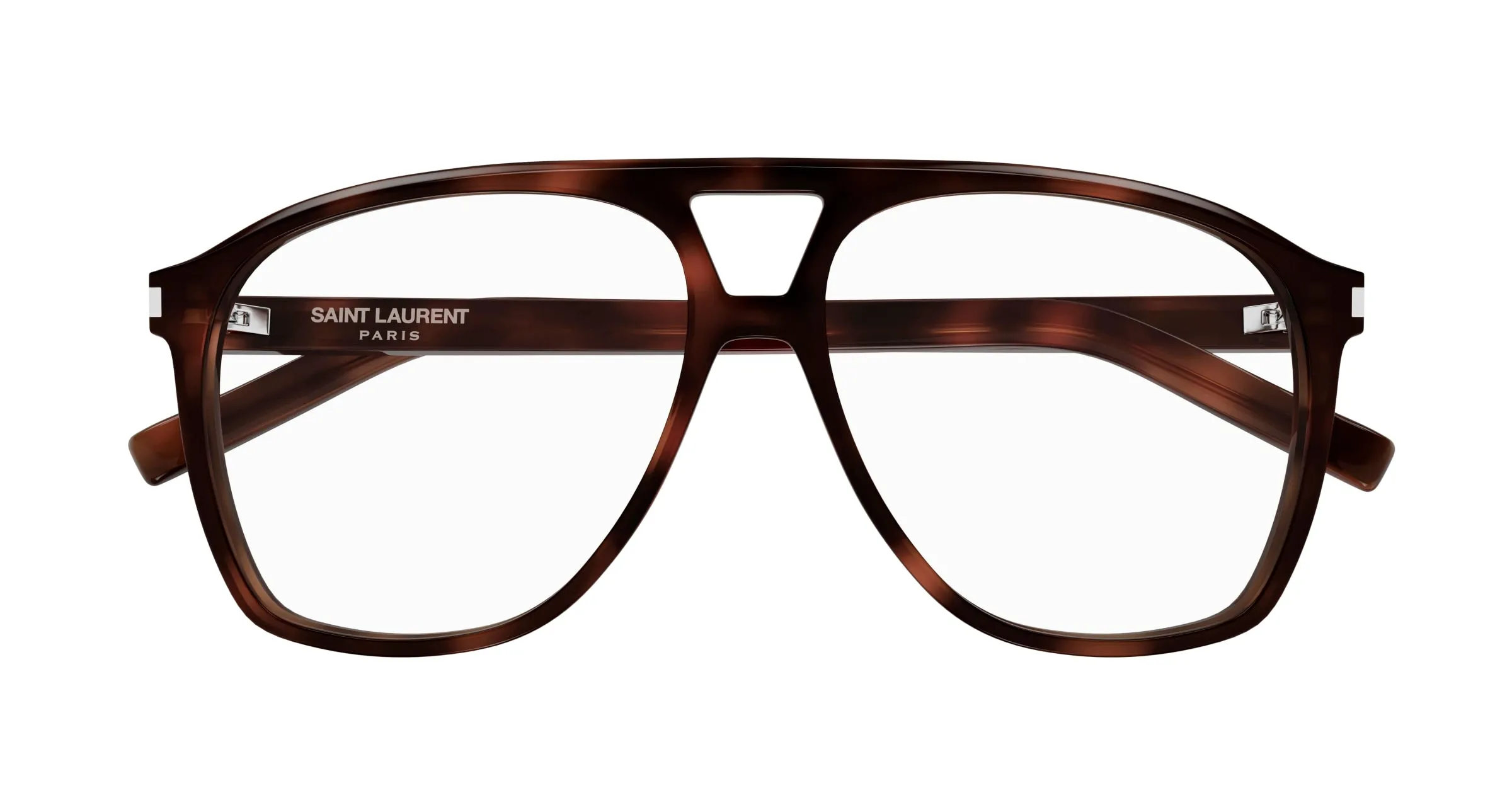 SAINT LAURENT SL 596 DUNE OPT 003 Montature da vista Acetato Havana Trasparente Pilot ["Antiriflesso"] - immagine 2