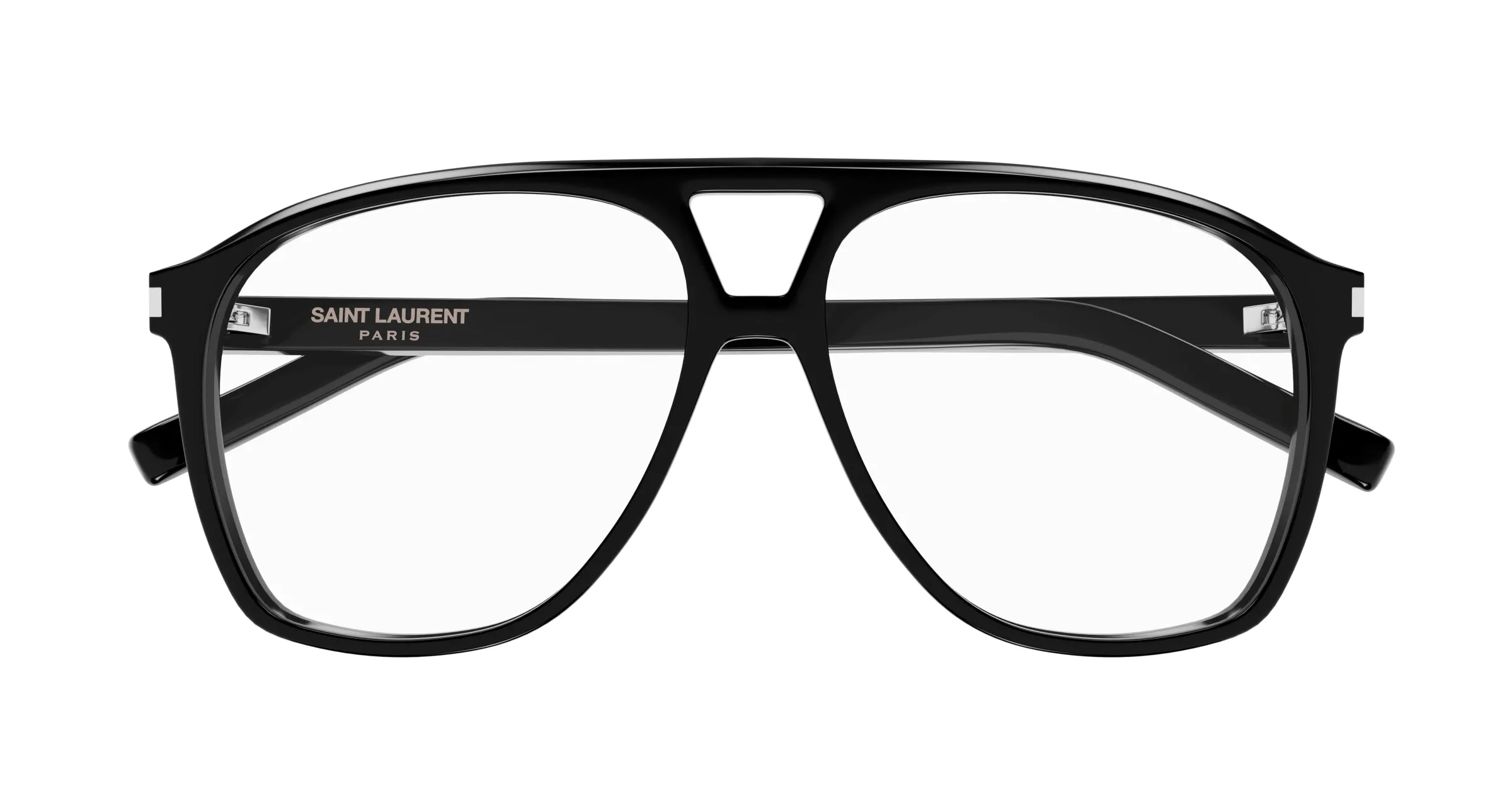 SAINT LAURENT SL 596 DUNE OPT 001 Montature da vista Acetato Nero Trasparente Pilot ["Antiriflesso"] - immagine 2