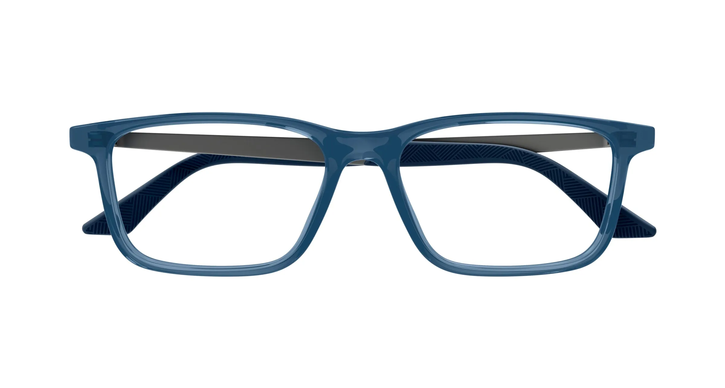 Montblanc MB0333O 003 Montature da vista Acetato Blu Trasparente Squadrata - immagine 2