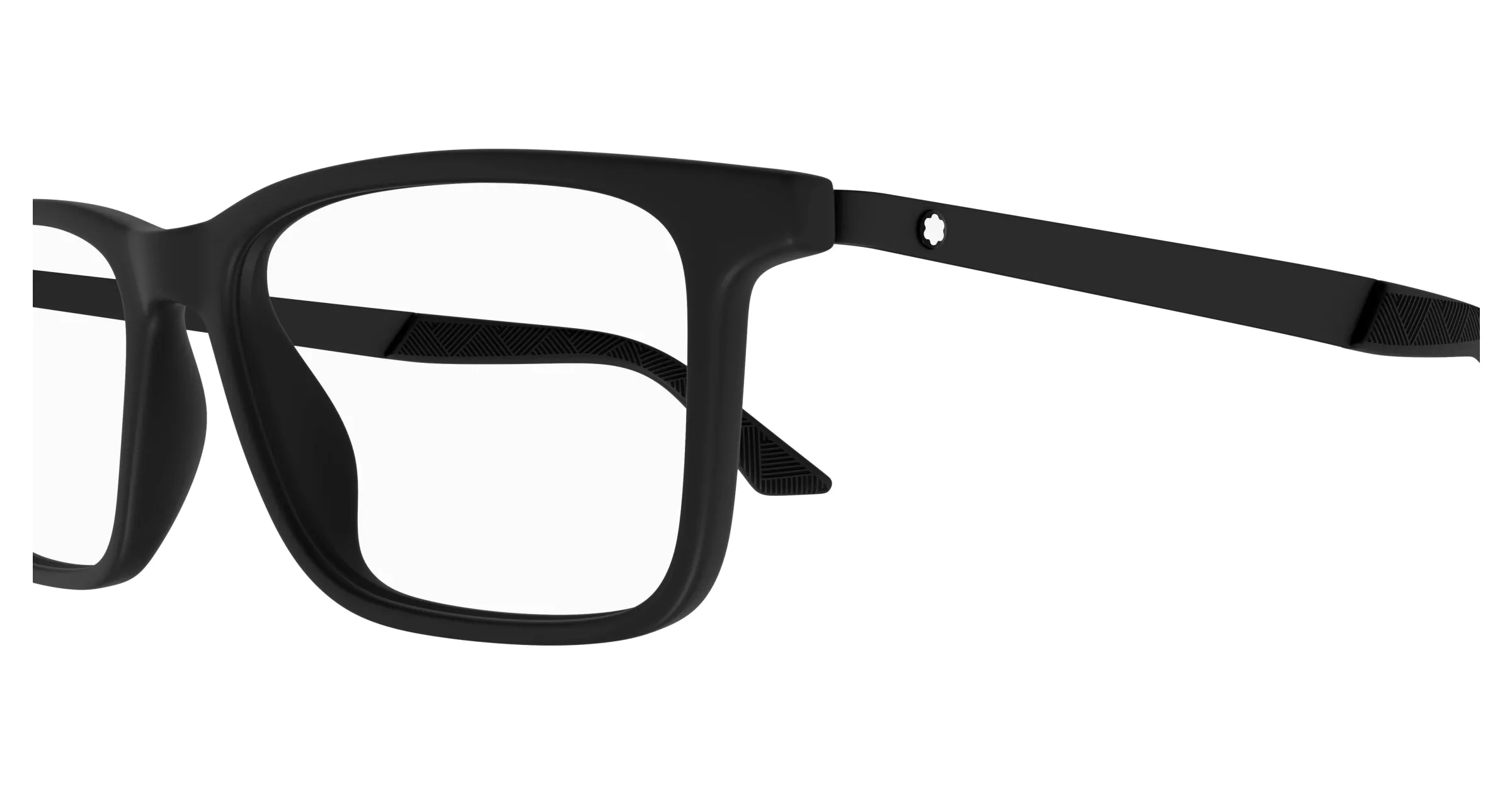 Montblanc MB0333O 001 Montature da vista Acetato Nero Trasparente Squadrata - immagine 3