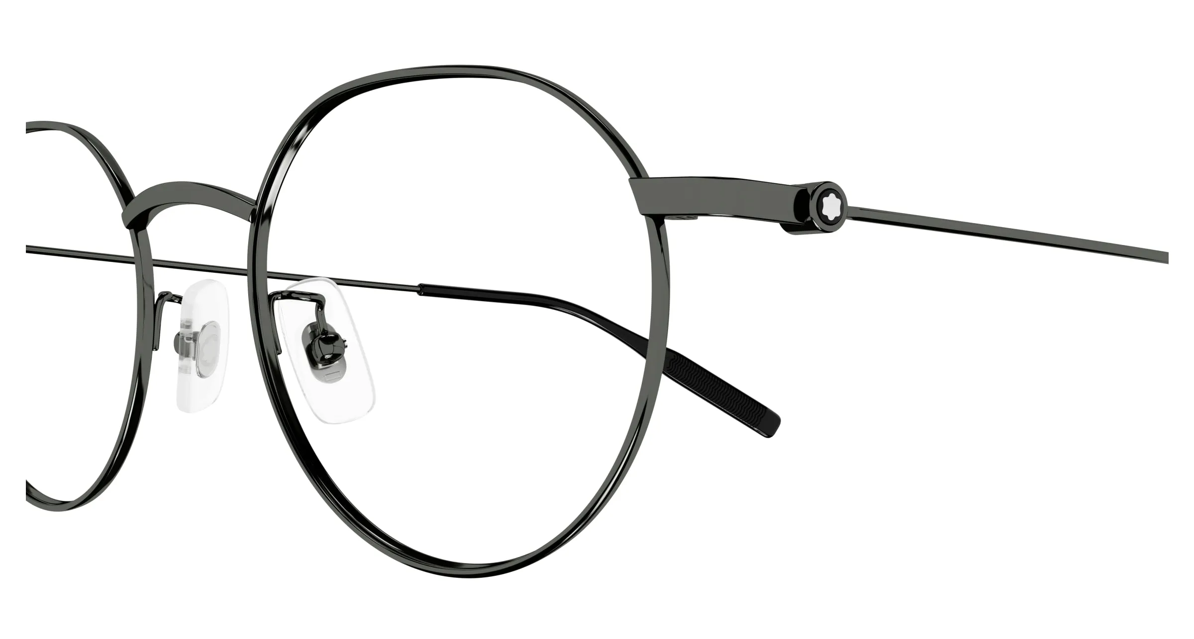 Montblanc MB0317OA 003 Montature da vista Titanio Rutenio Trasparente Rotonda - immagine 3