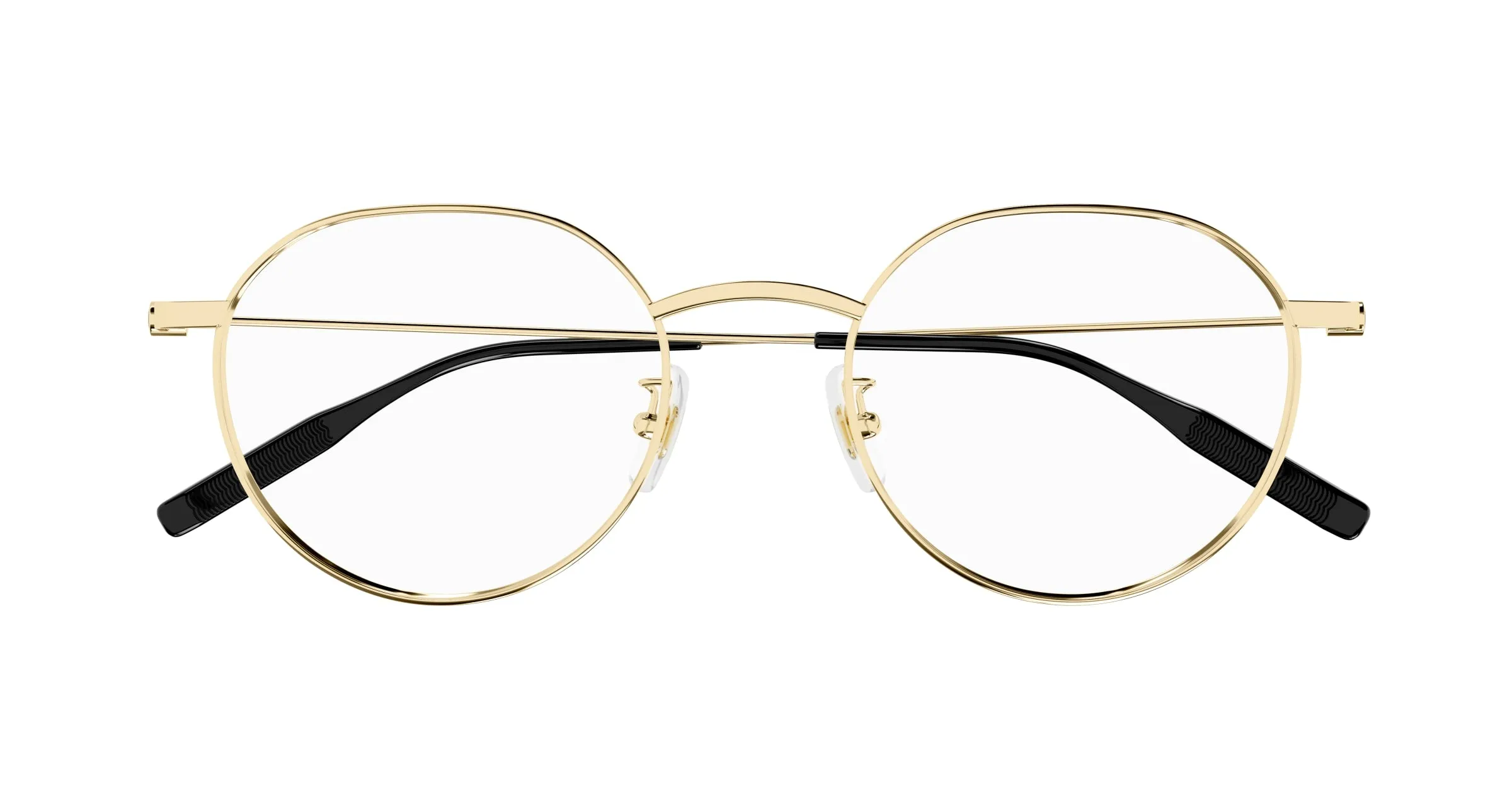 Montblanc MB0317OA 002 Montature da vista Titanio Oro Trasparente Rotonda - immagine 2