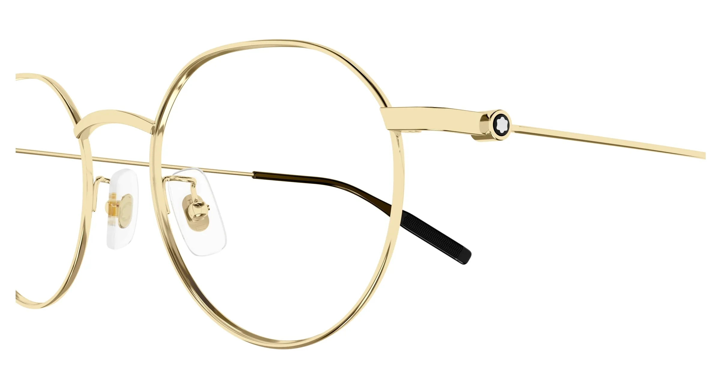Montblanc MB0317OA 002 Montature da vista Titanio Oro Trasparente Rotonda - immagine 3