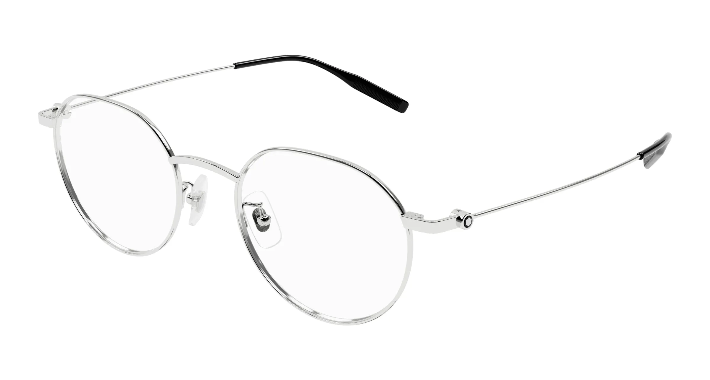 Montblanc MB0317OA 001 Montature da vista Titanio Argento Trasparente Rotonda - immagine 1