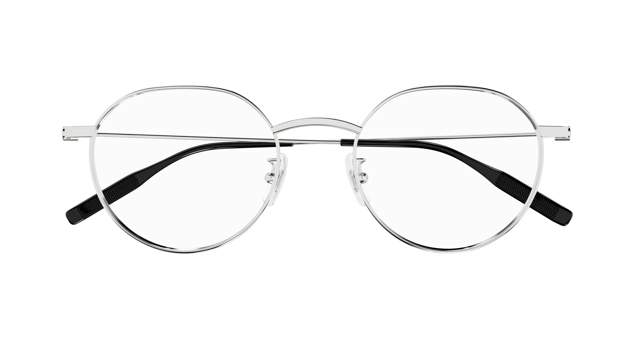 Montblanc MB0317OA 001 Montature da vista Titanio Argento Trasparente Rotonda - immagine 2