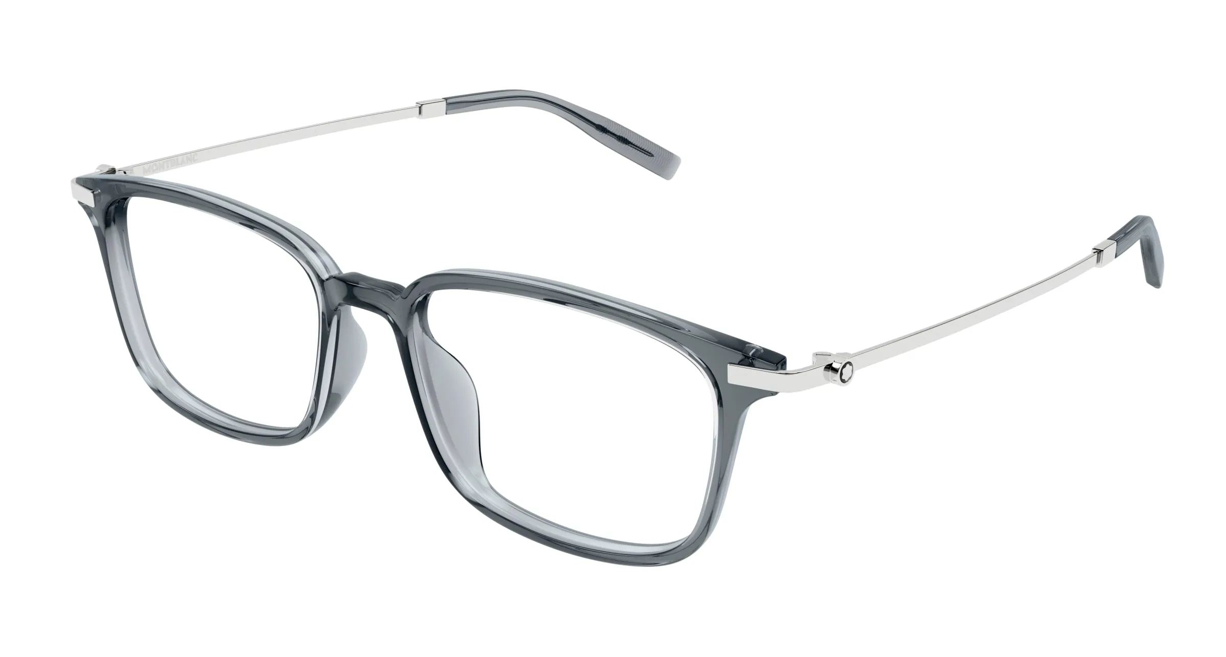 Montblanc MB0315OA 006 Montature da vista Acetato Grigio Trasparente Squadrata - immagine 1