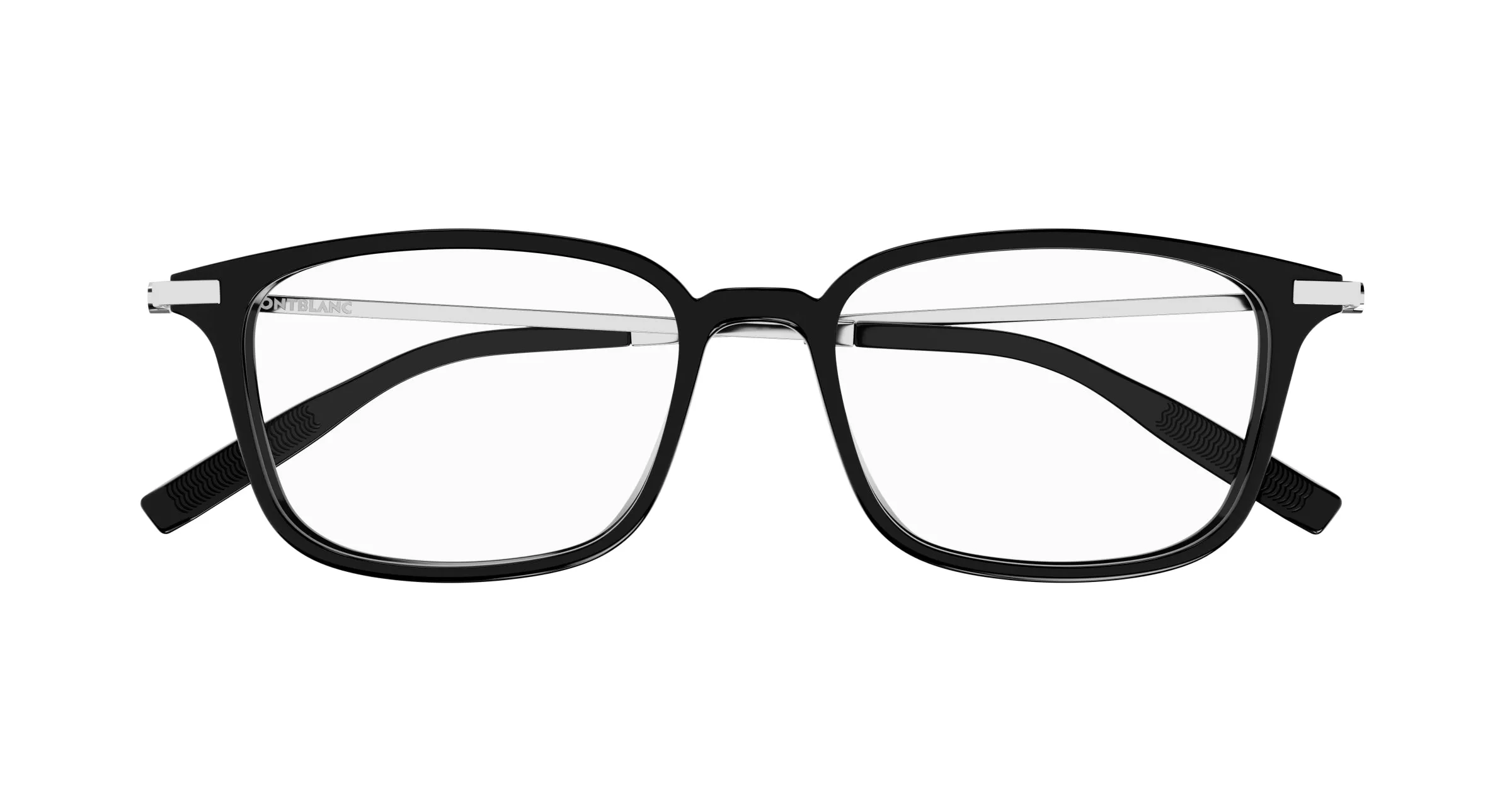 Montblanc MB0315OA 001 Montature da vista Acetato Nero Trasparente Squadrata - immagine 2