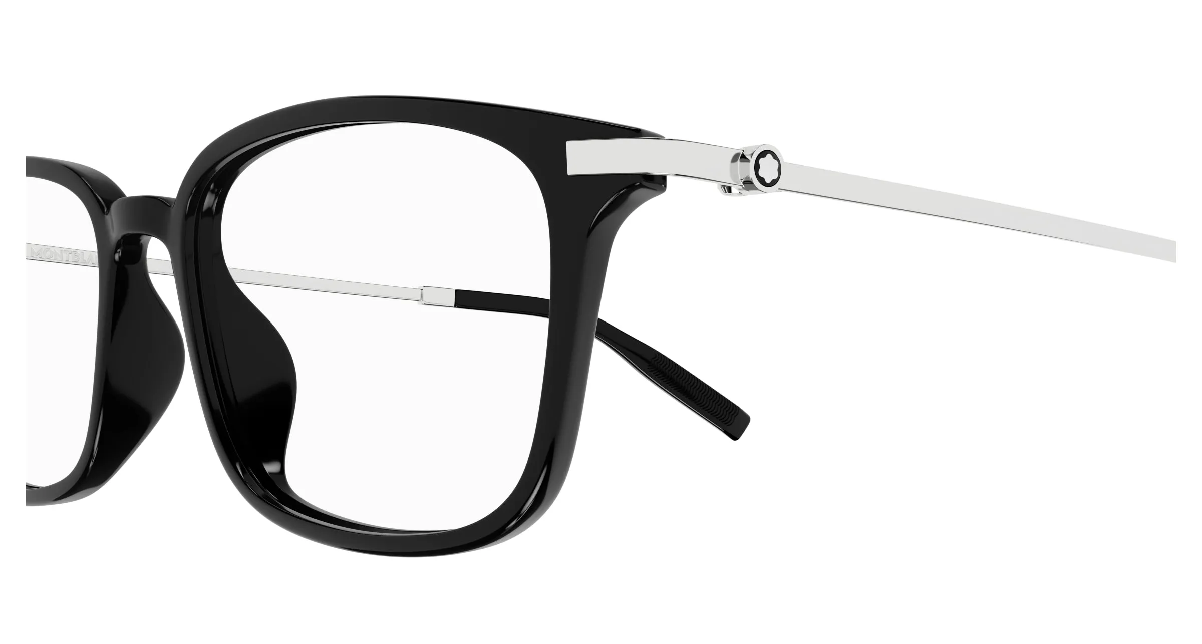 Montblanc MB0315OA 001 Montature da vista Acetato Nero Trasparente Squadrata - immagine 3