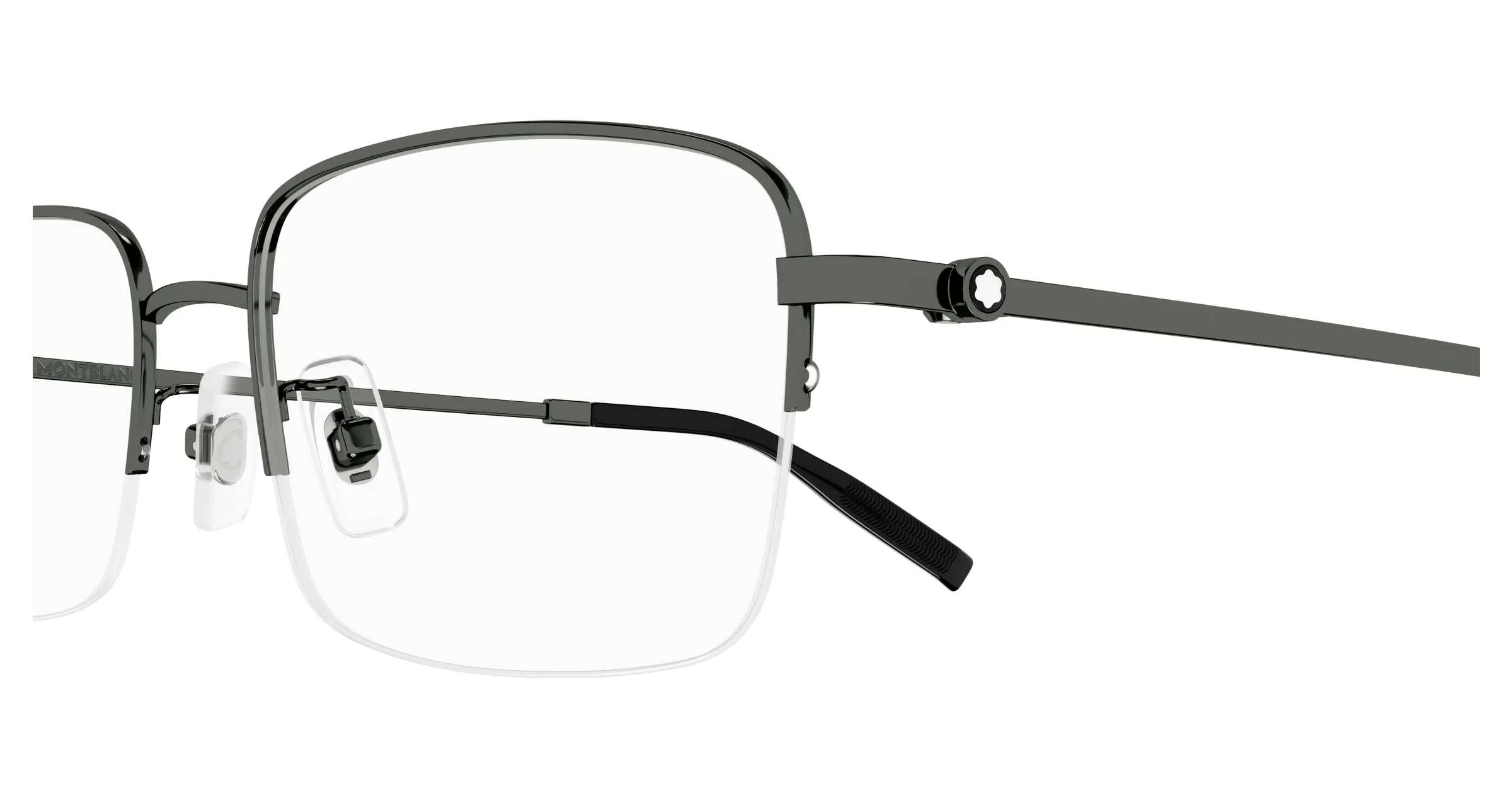 Montblanc MB0313OA 003 Montature da vista Titanio Rutenio Trasparente Squadrata - immagine 3