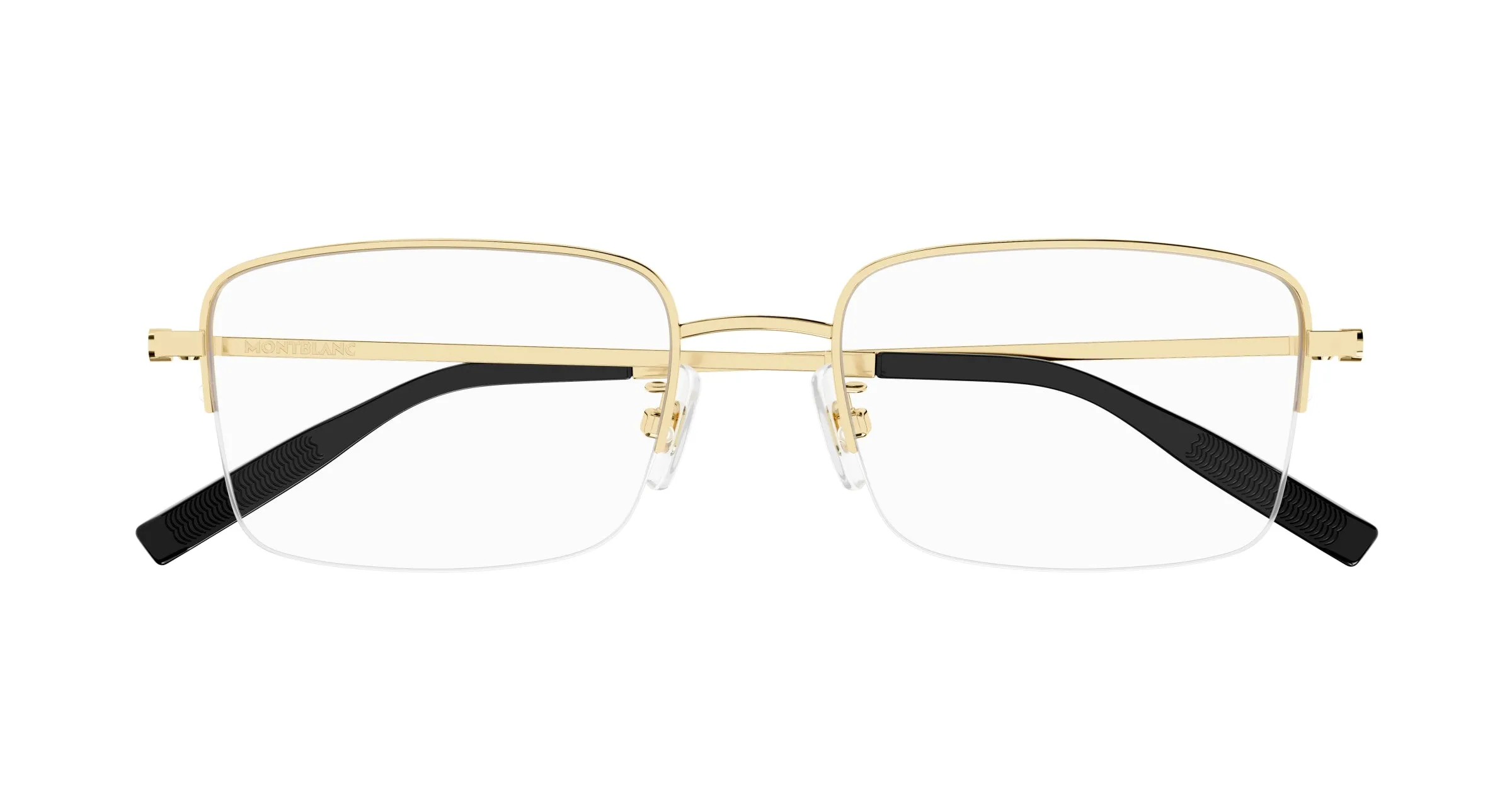 Montblanc MB0313OA 002 Montature da vista Titanio Oro Trasparente Squadrata - immagine 3