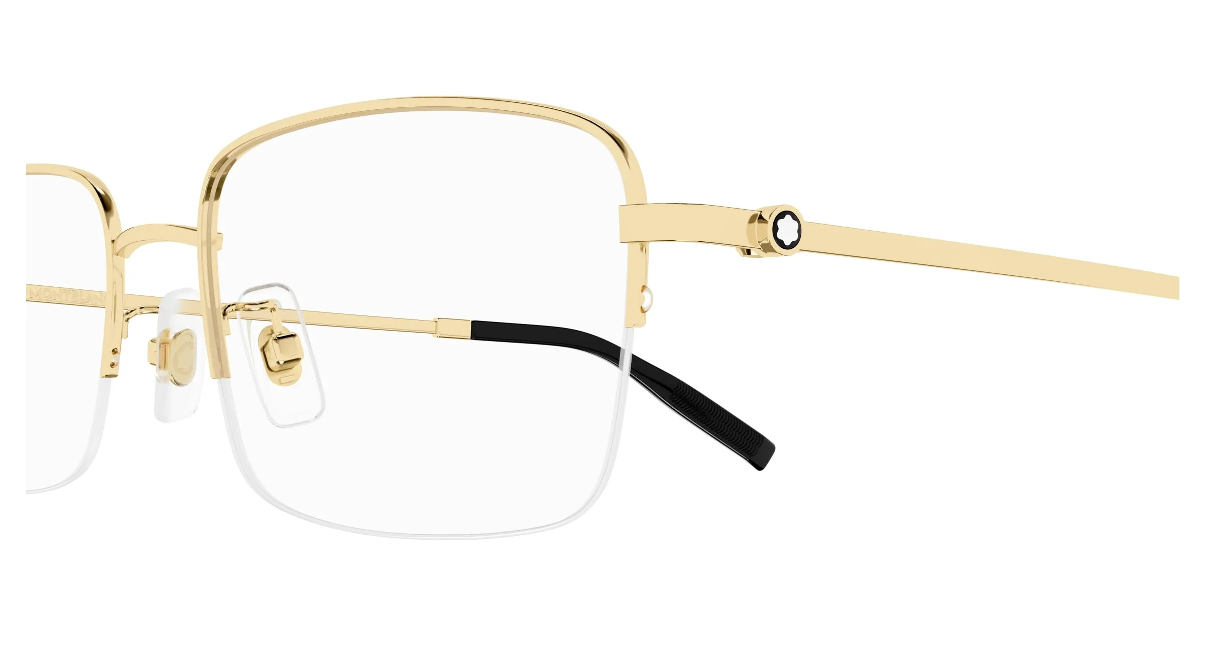 Montblanc MB0313OA 002 Montature da vista Titanio Oro Trasparente Squadrata - immagine 4